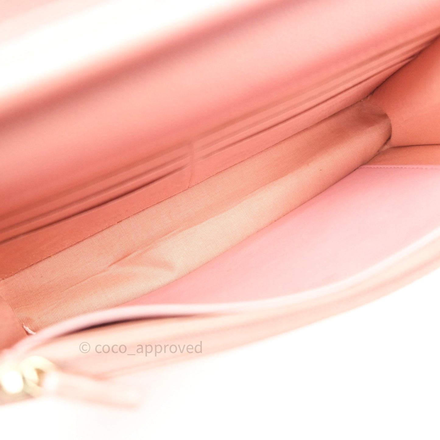 Chanel Quilted Wallet on Chain WOC Iridescent Pink Caviar Gold Hardware 19S