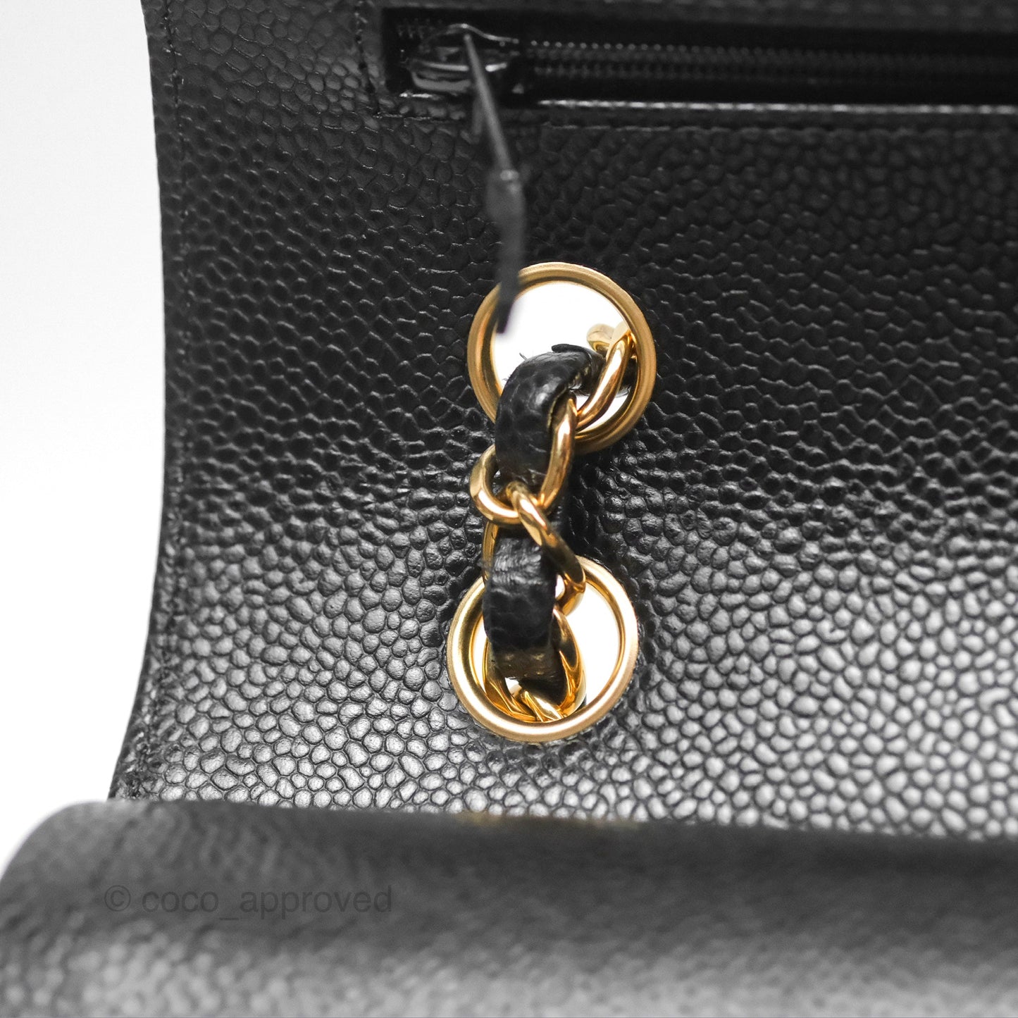 Chanel Small Classic Flap Quilted Black Caviar Gold Hardware