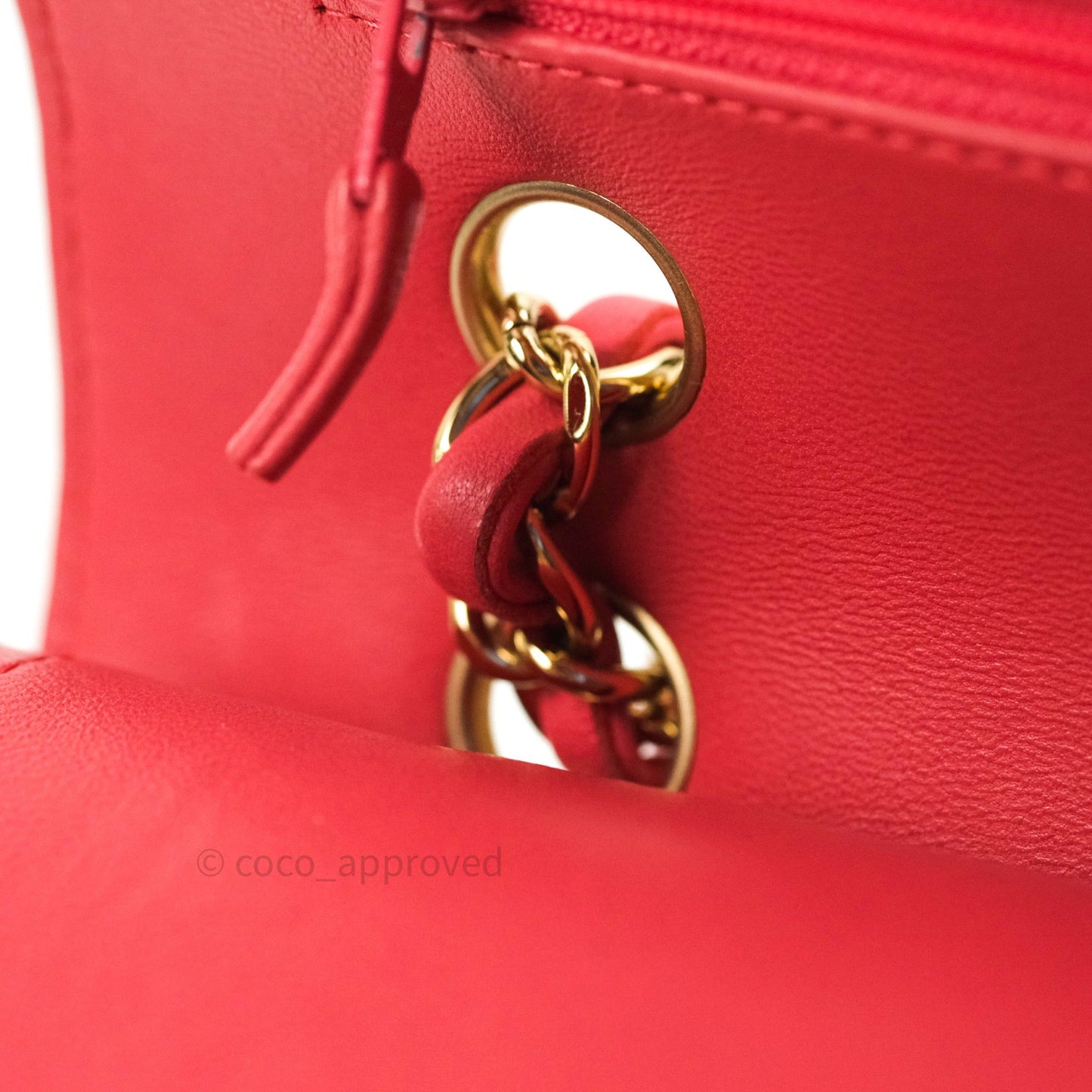 Chanel Chevron M/L Medium Double Flap Bag Dark Pink Lambskin Gold Hardware