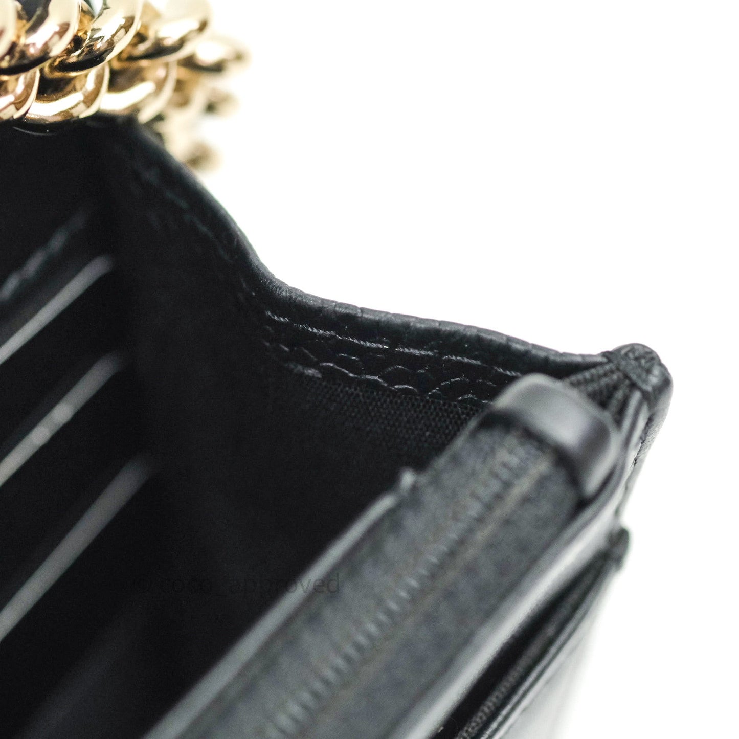 Chanel Quilted Boy Wallet on Chain WOC Black Caviar Gold Hardware