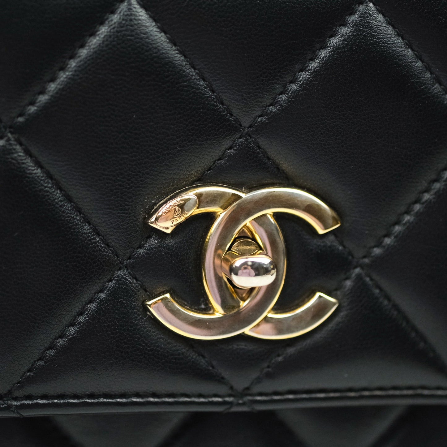 Chanel Trendy CC Small Black Lambskin Gold Hardware