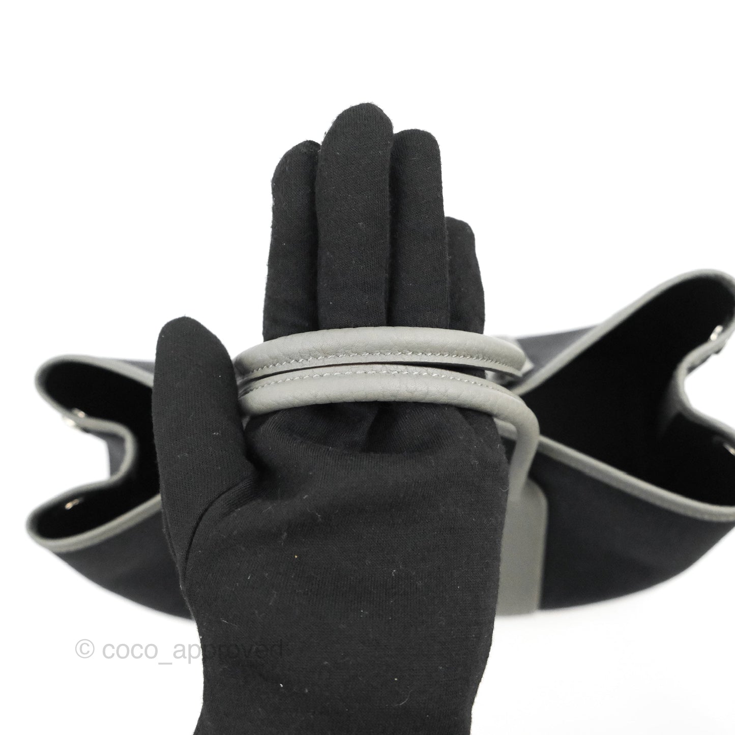 Hermès Garden Party 30 Canvas Black 89/Gris Meyer 0L