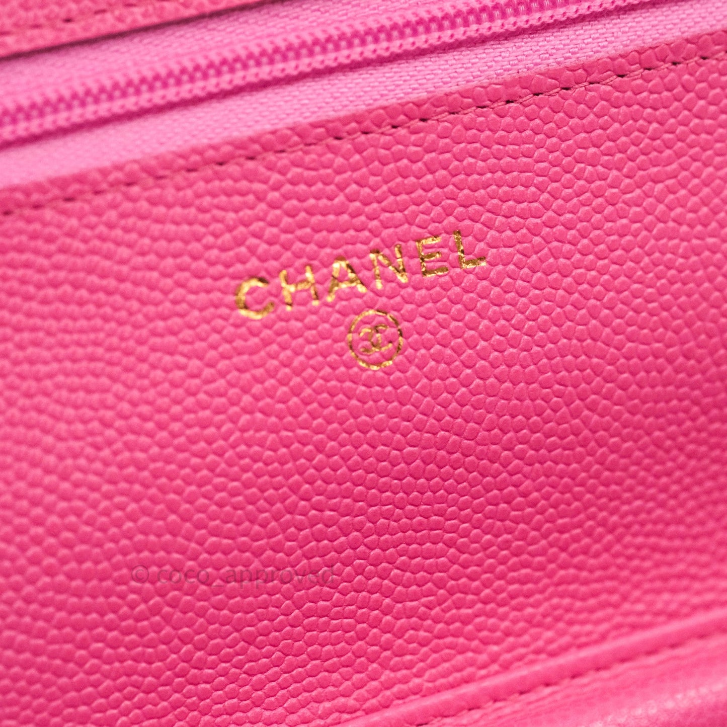 Chanel Caviar Quilted Wallet on Chain WOC Pink Light Gold Hardware 20S