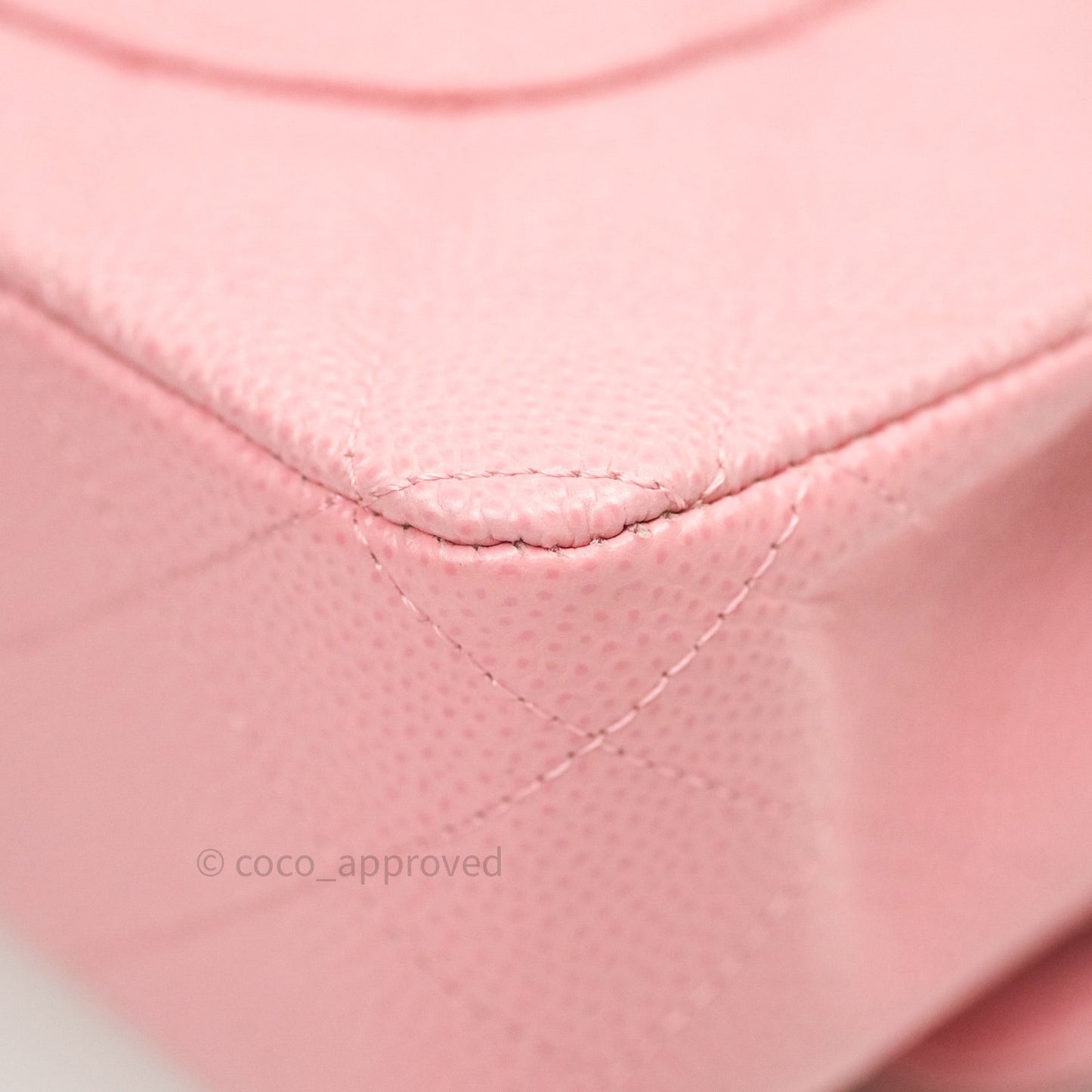 Chanel Classic M/L Medium Double Flap Bag Pink Caviar Silver Hardware