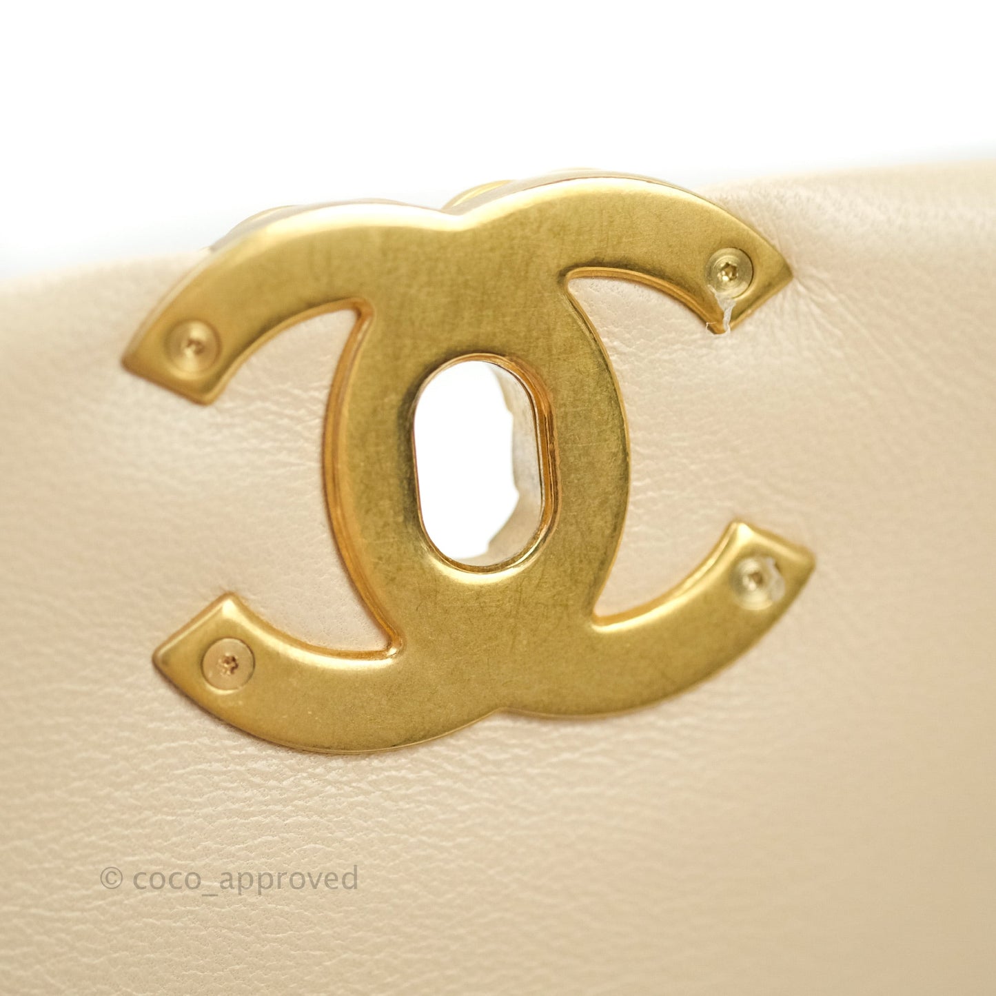 Chanel 19 Small Beige Goatskin Mixed Hardware