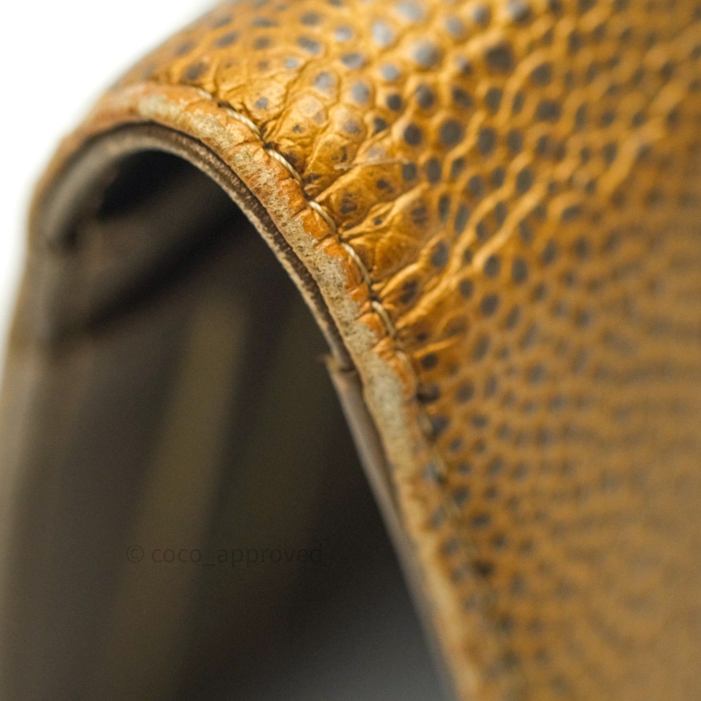 Chanel Leather Quilted Yen Wallet Gold Grained Calfskin