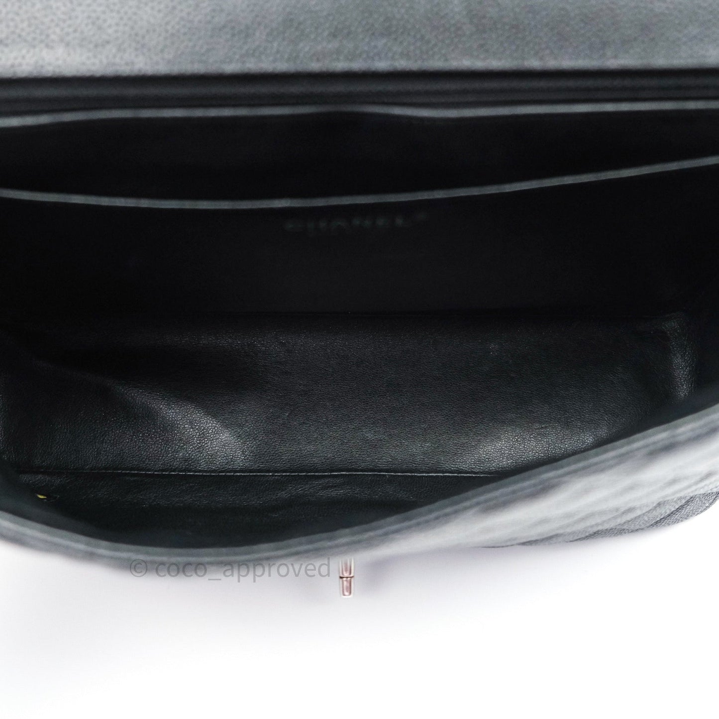 Chanel Classic Maxi Single Flap Quilted Black Caviar Silver Hardware