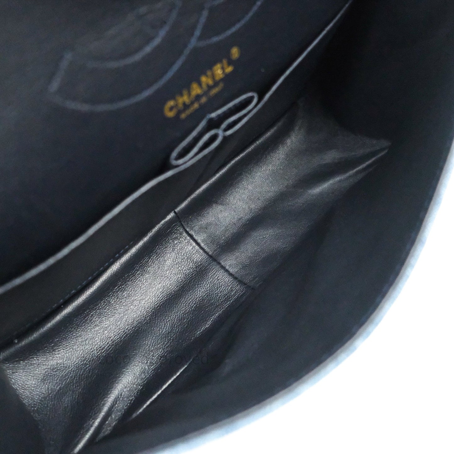 Chanel Reissue Quilted Denim Dark Blue Gold Hardware 226