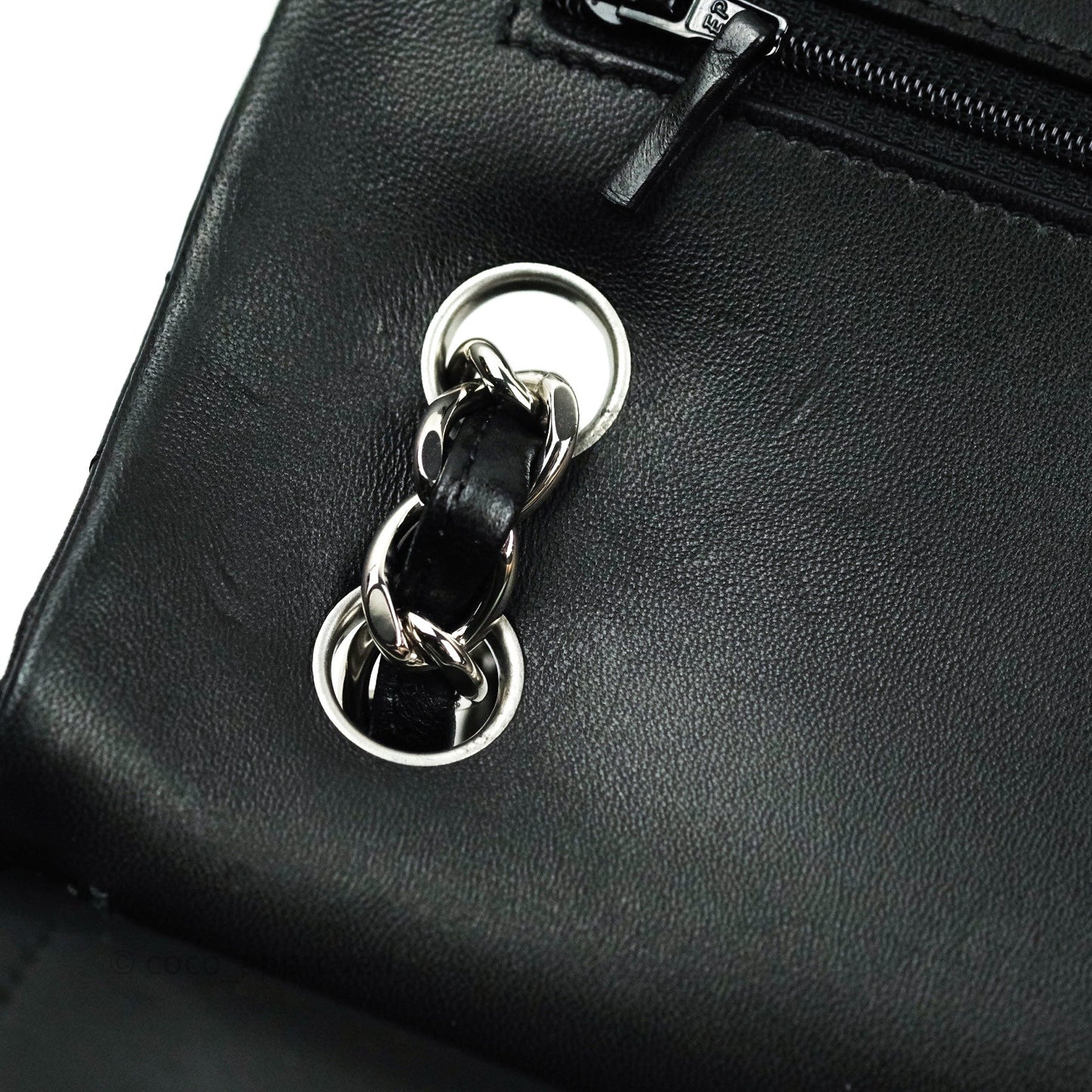 Chanel Classic Jumbo Double Flap Black Lambskin Silver Hardware⁣⁣