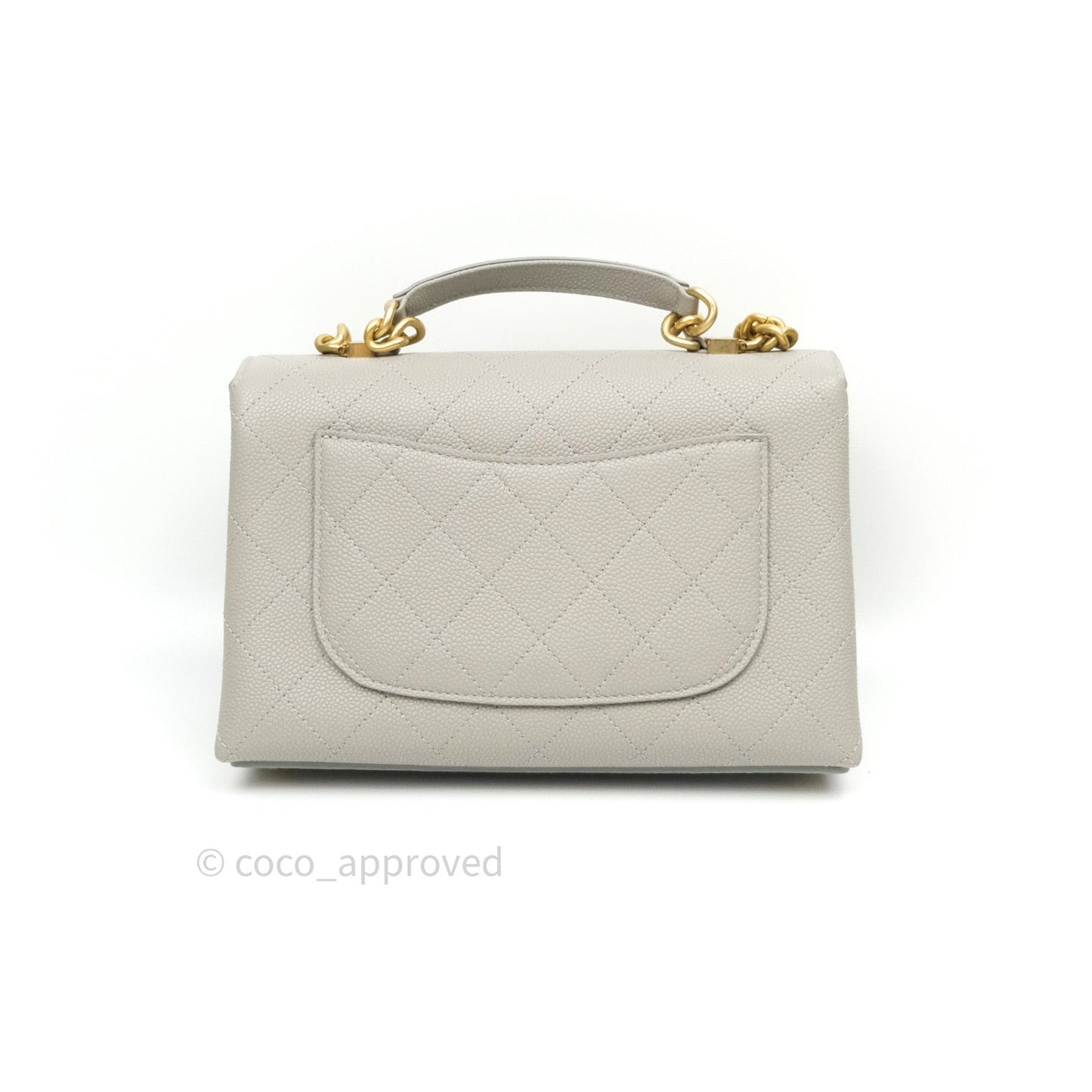 Chanel Chic Affinity Small Grained Calfskin Grey Gold Hardware