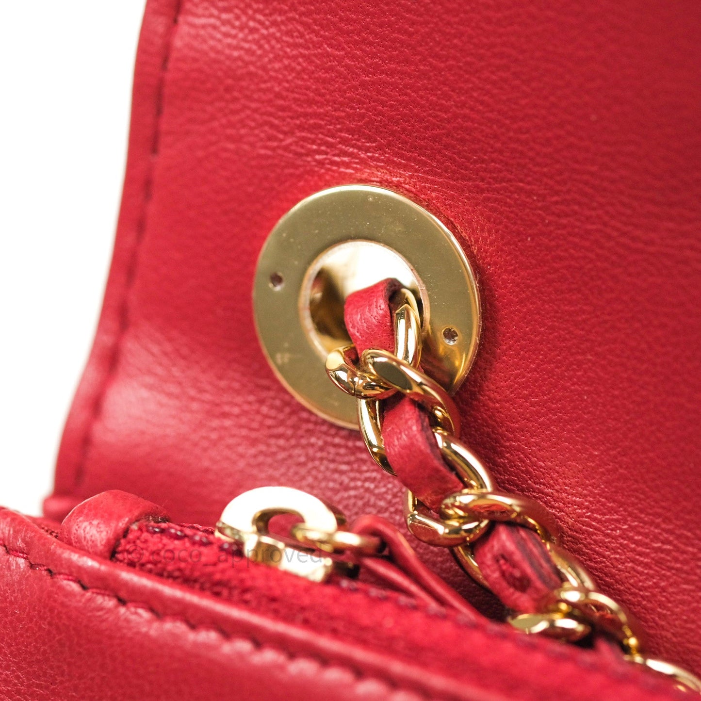 Chanel Trendy CC WOC Wallet on Chain Red Lambskin Gold Hardware