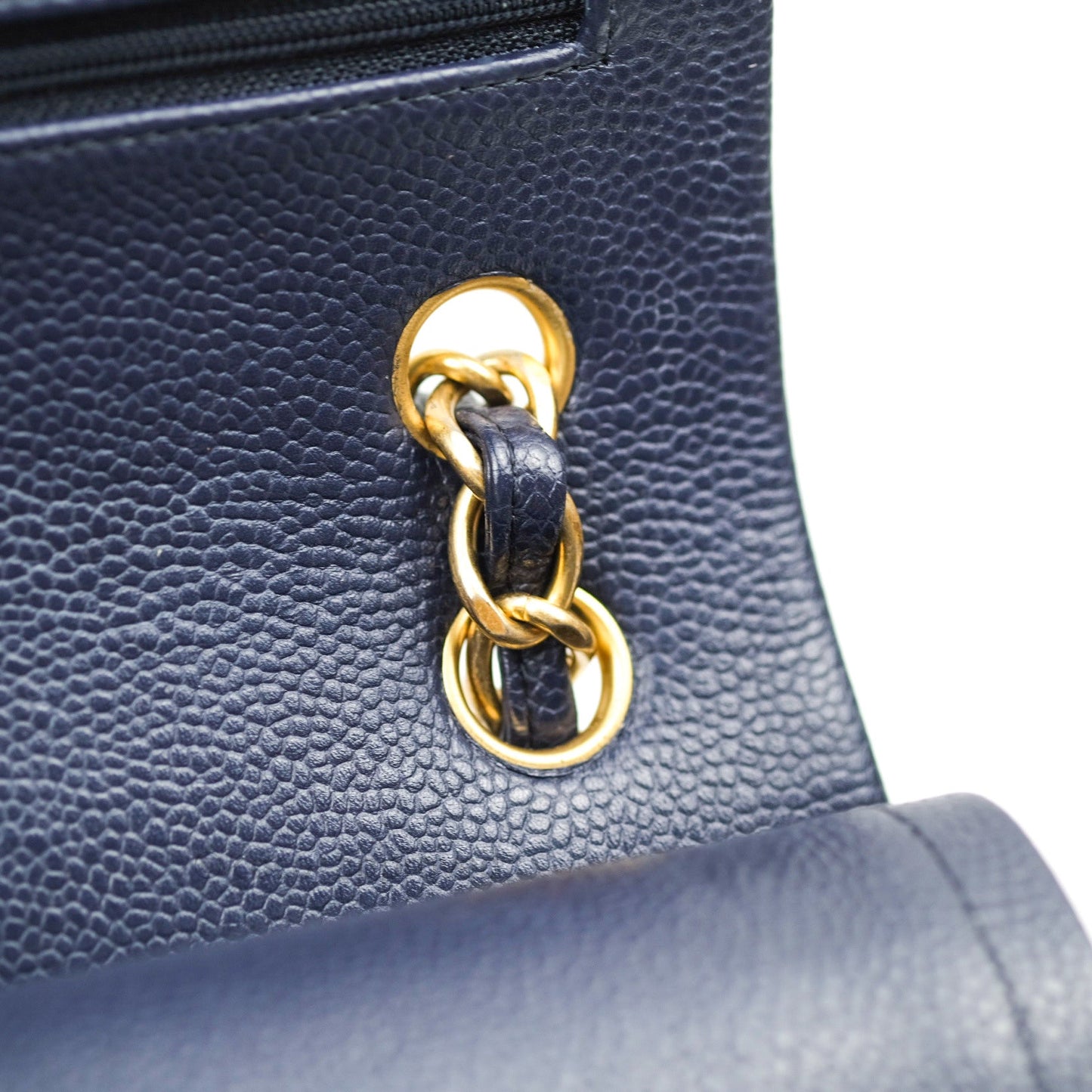 Chanel Jumbo Double Flap Navy Caviar Gold Hardware⁣⁣