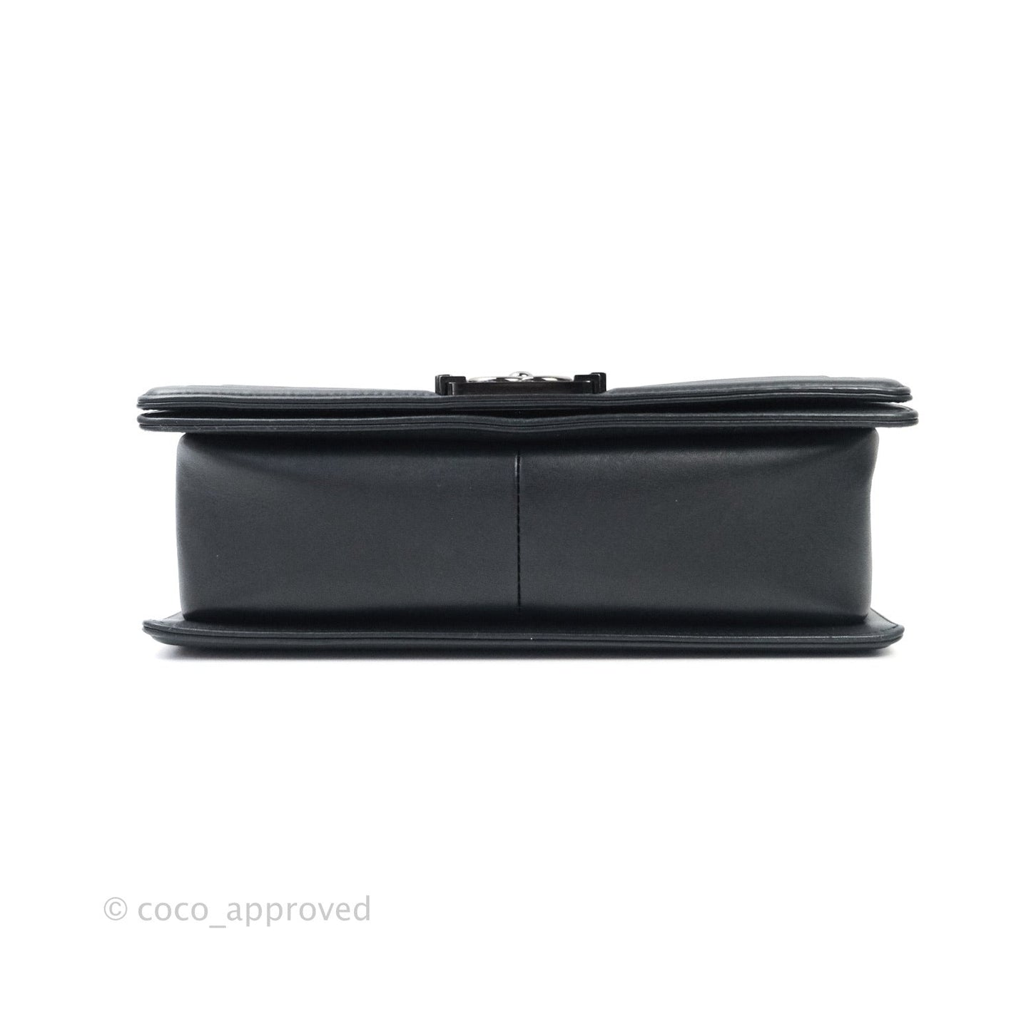 Chanel Quilted Medium Calfskin Boy Flap So Black Hardware