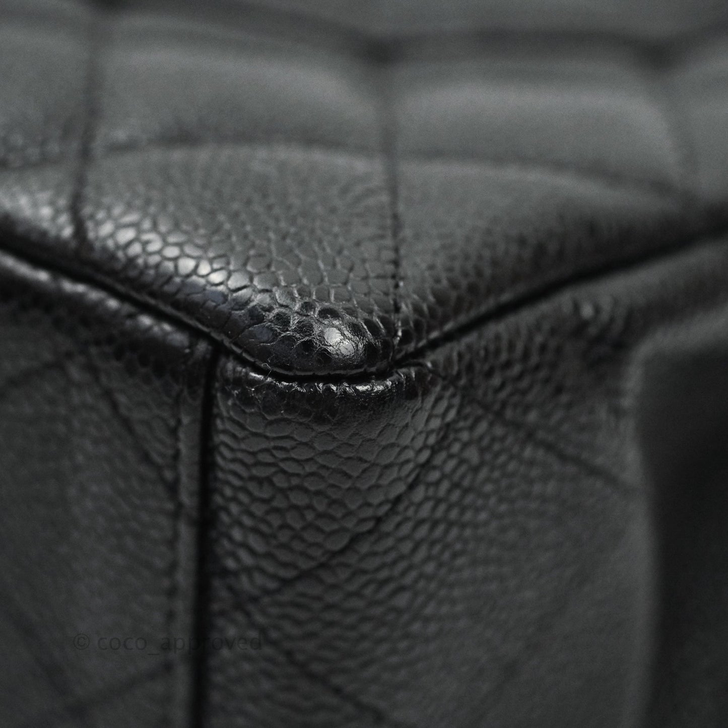 Chanel Single Flap Maxi Caviar Black Silver Hardware