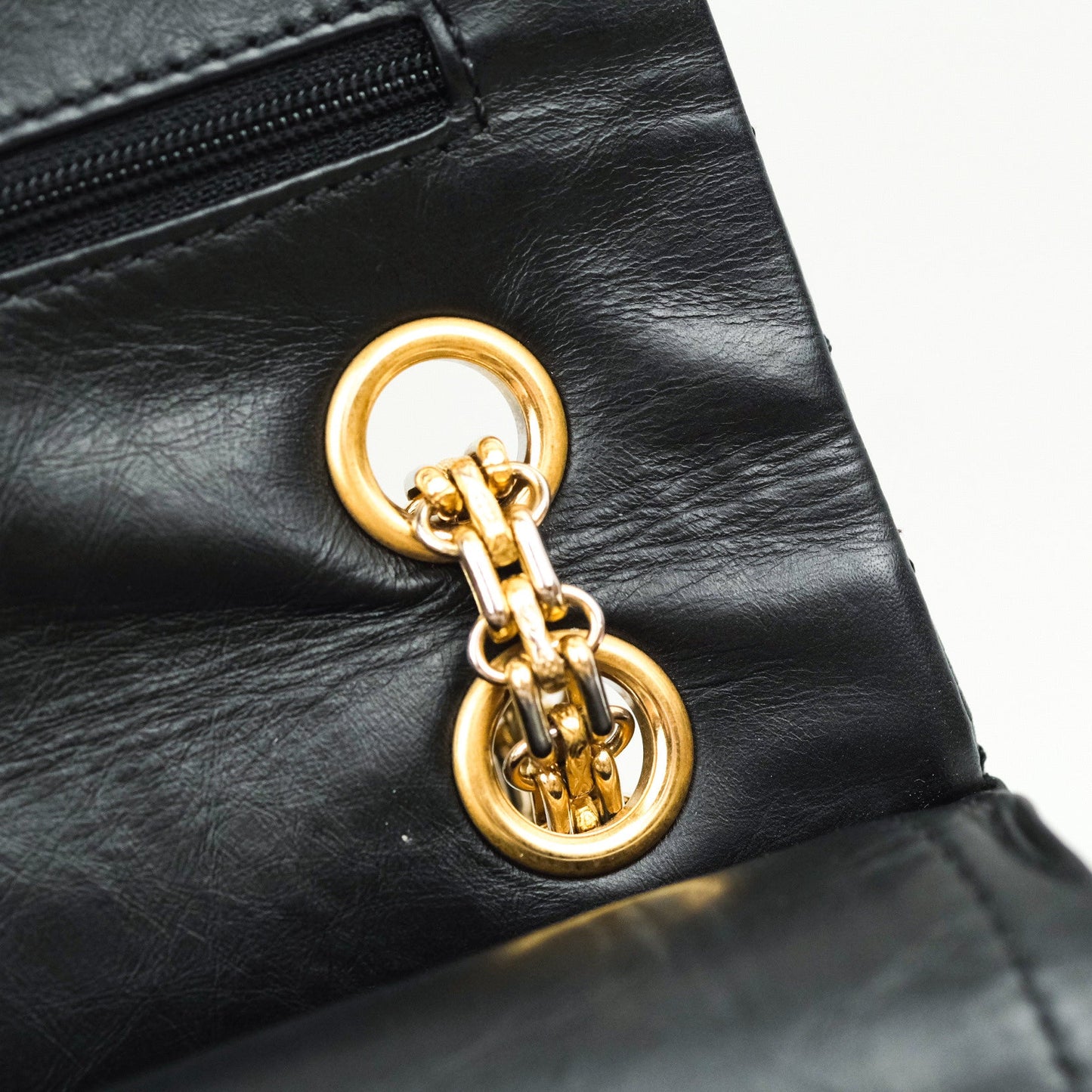 Chanel Reissue Quilted Aged Calfskin Black Gold Hardware 226