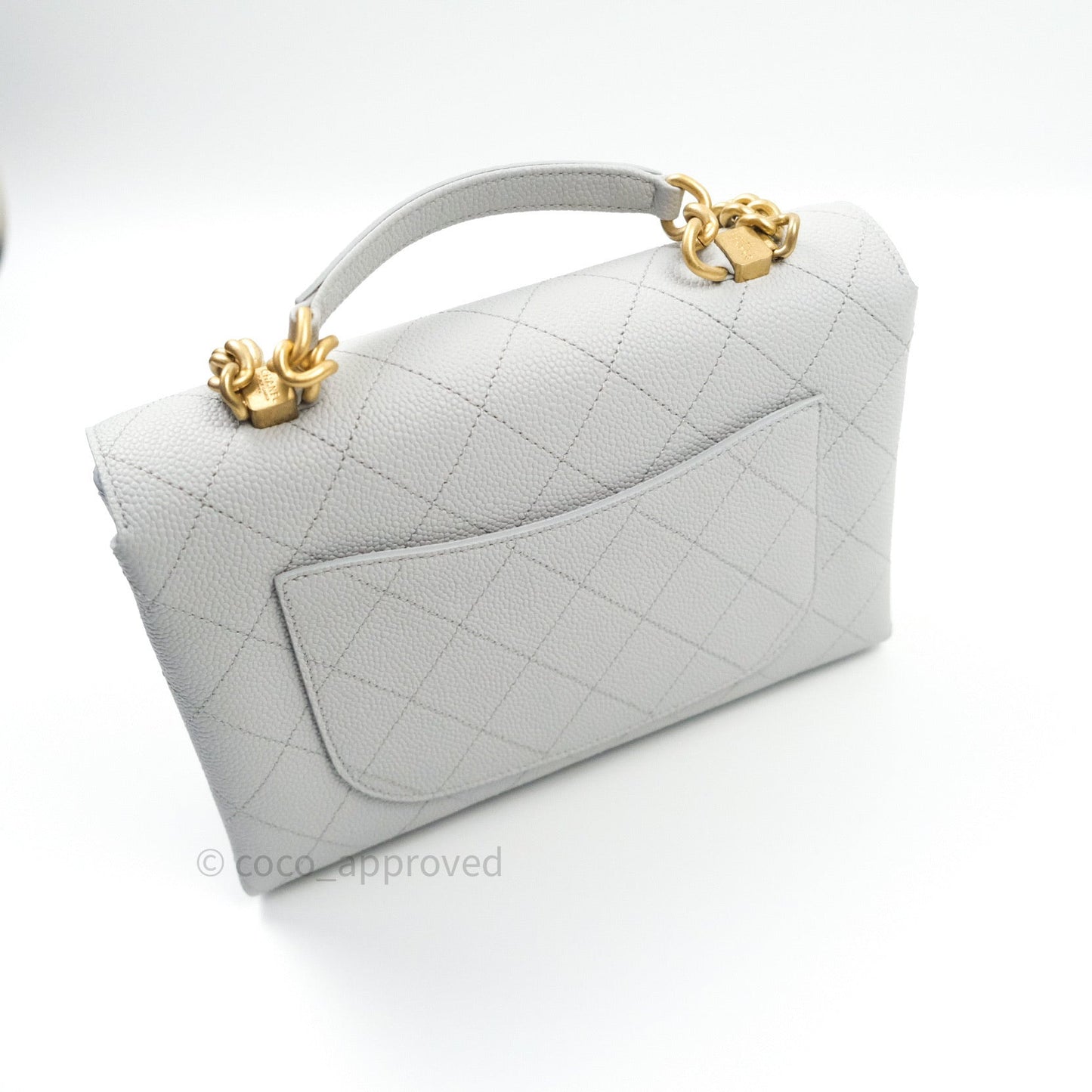 Chanel Chic Affinity Small Grained Calfskin Grey Gold Hardware