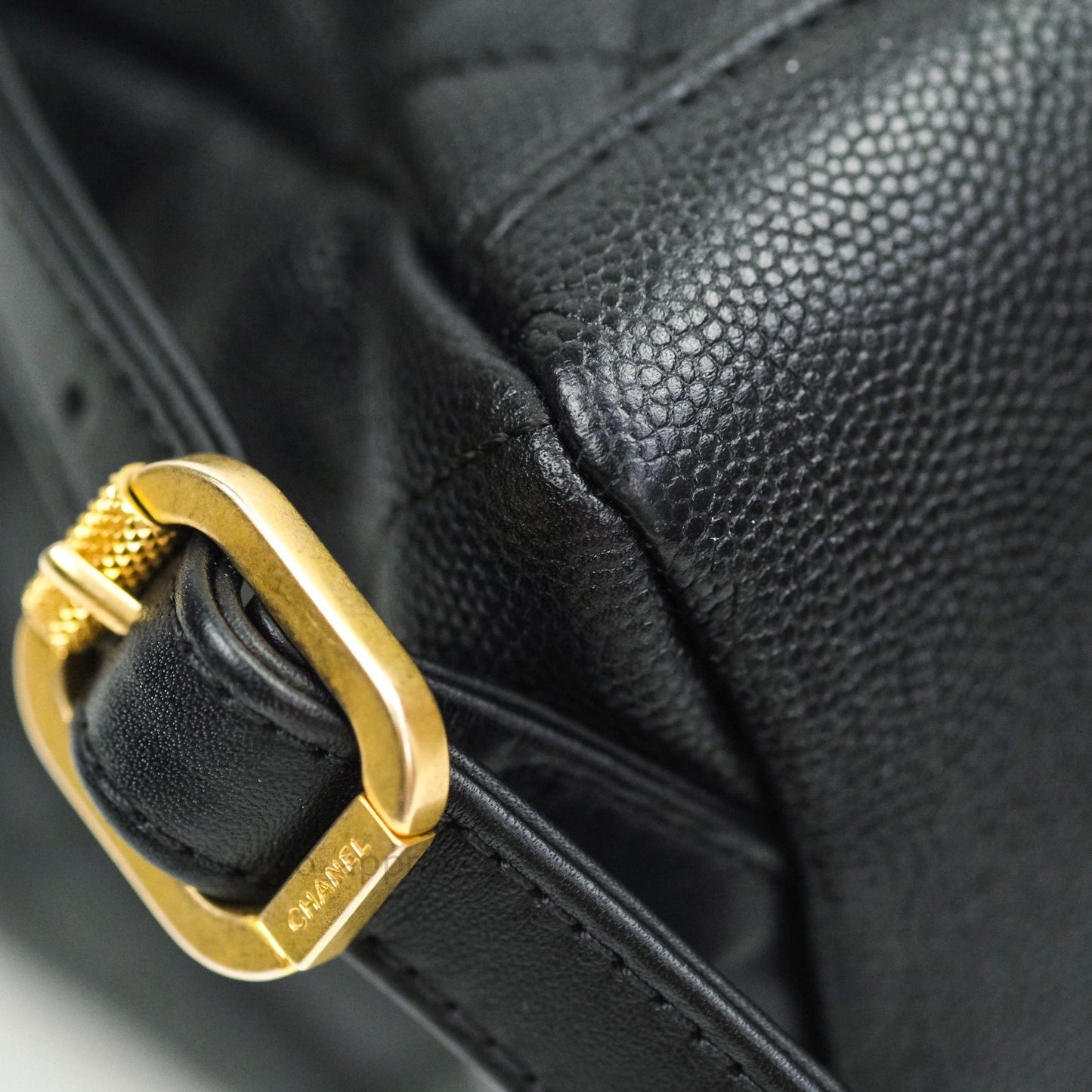 Chanel Quilted Filigree Backpack Black Caviar