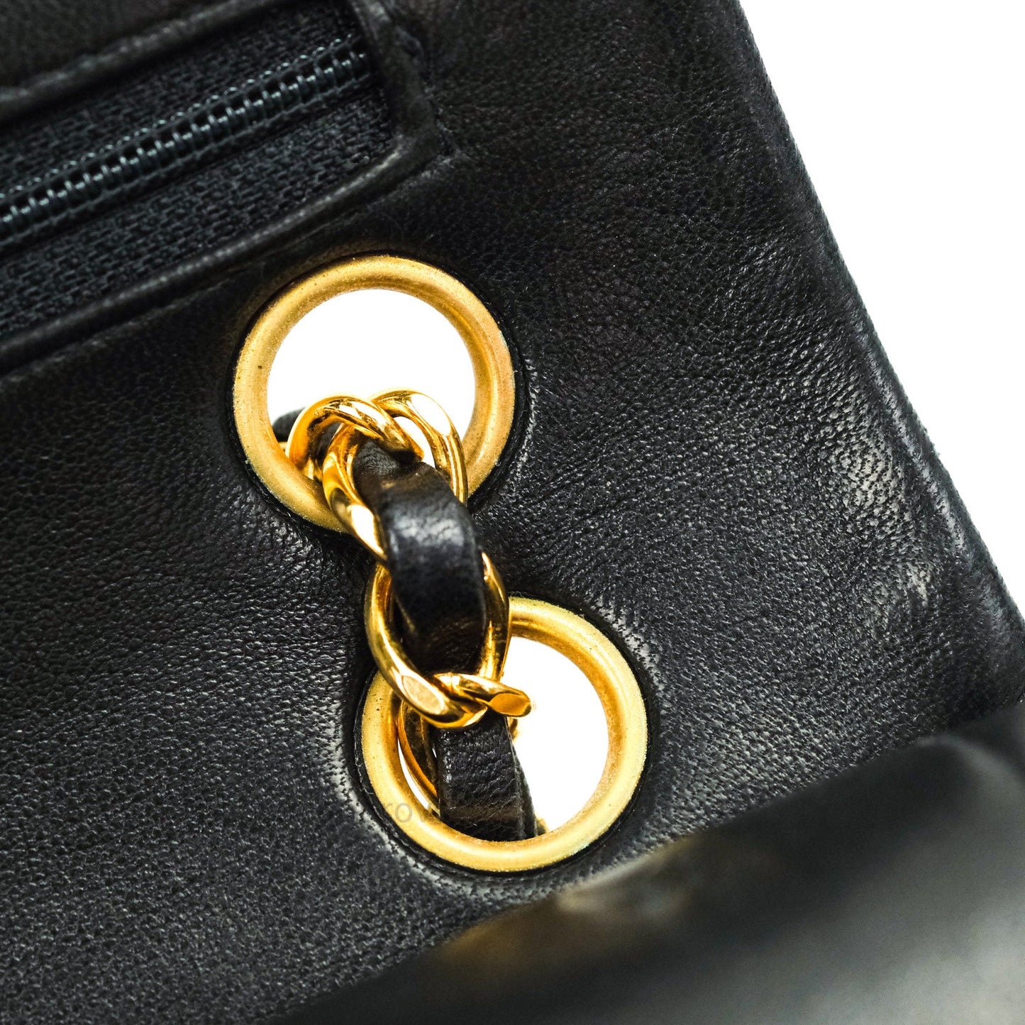 Chanel Classic Vintage Small S/M Flap Black Lambskin 24K Gold Hardware