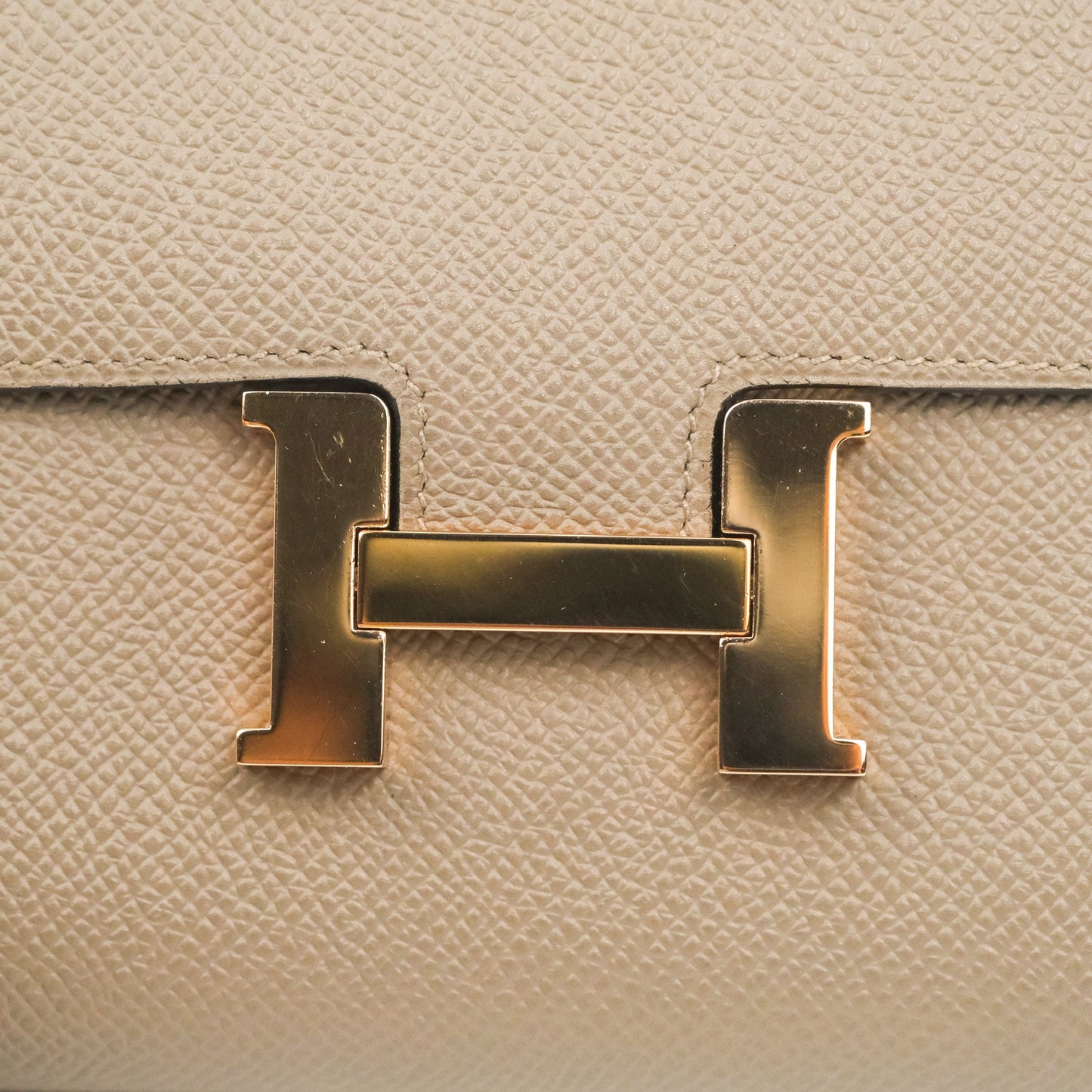 Hermès Constance Short Wallet Gris Asphalt Epsom Rose Gold Hardware