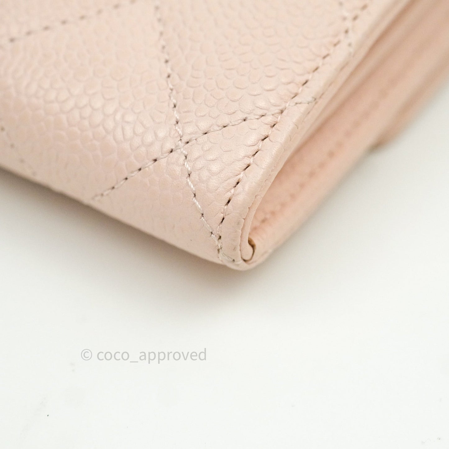 Chanel Sakura Pink Caviar Silver Hardware Long Wallet