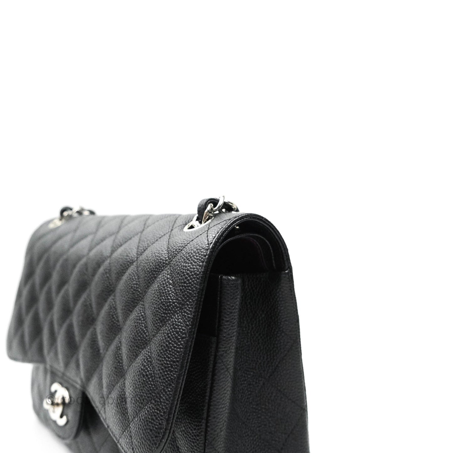 Chanel Jumbo Double Flap Black Caviar Silver Hardware⁣⁣