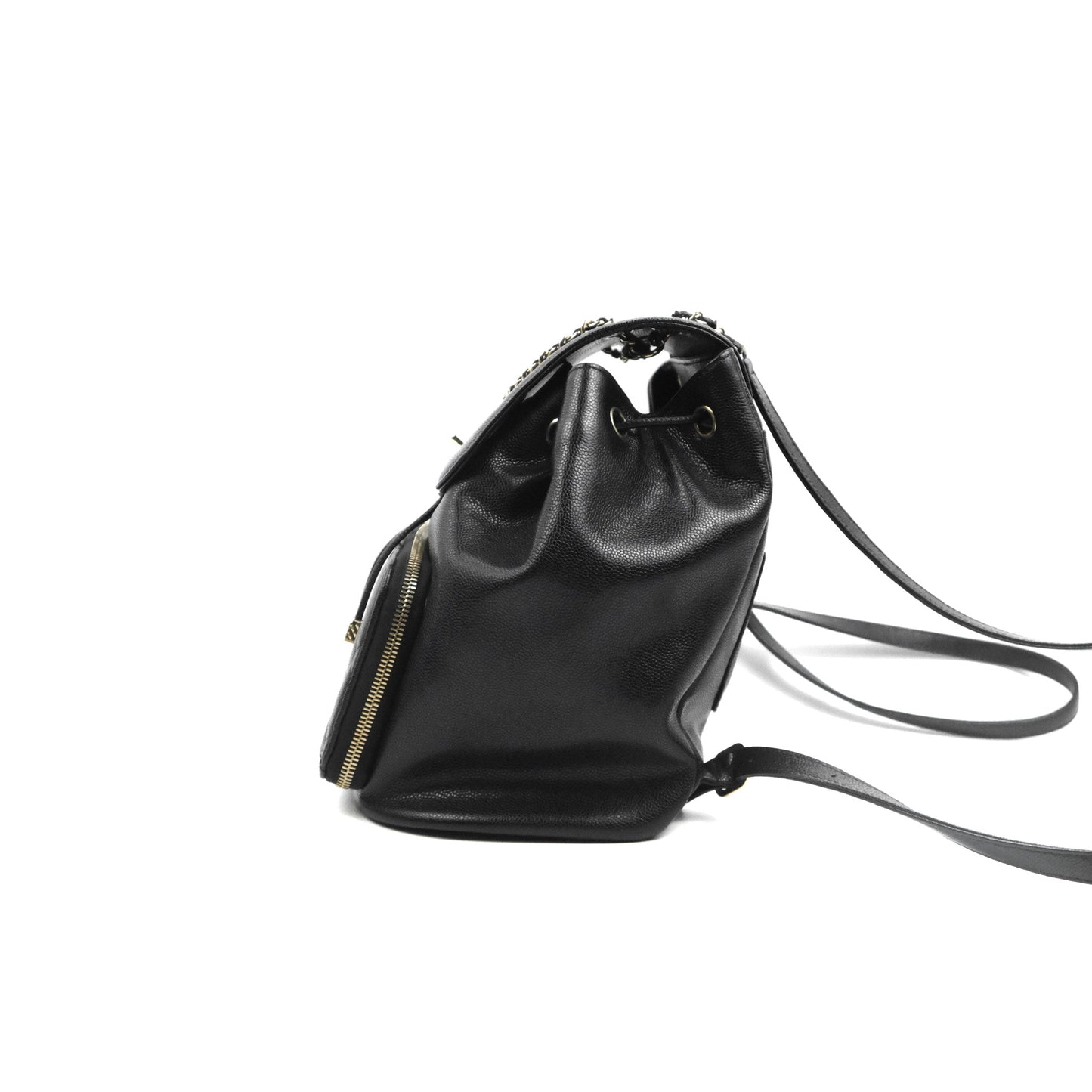 Chanel Quilted Business Affinity Backpack Black Caviar Gold Hardware