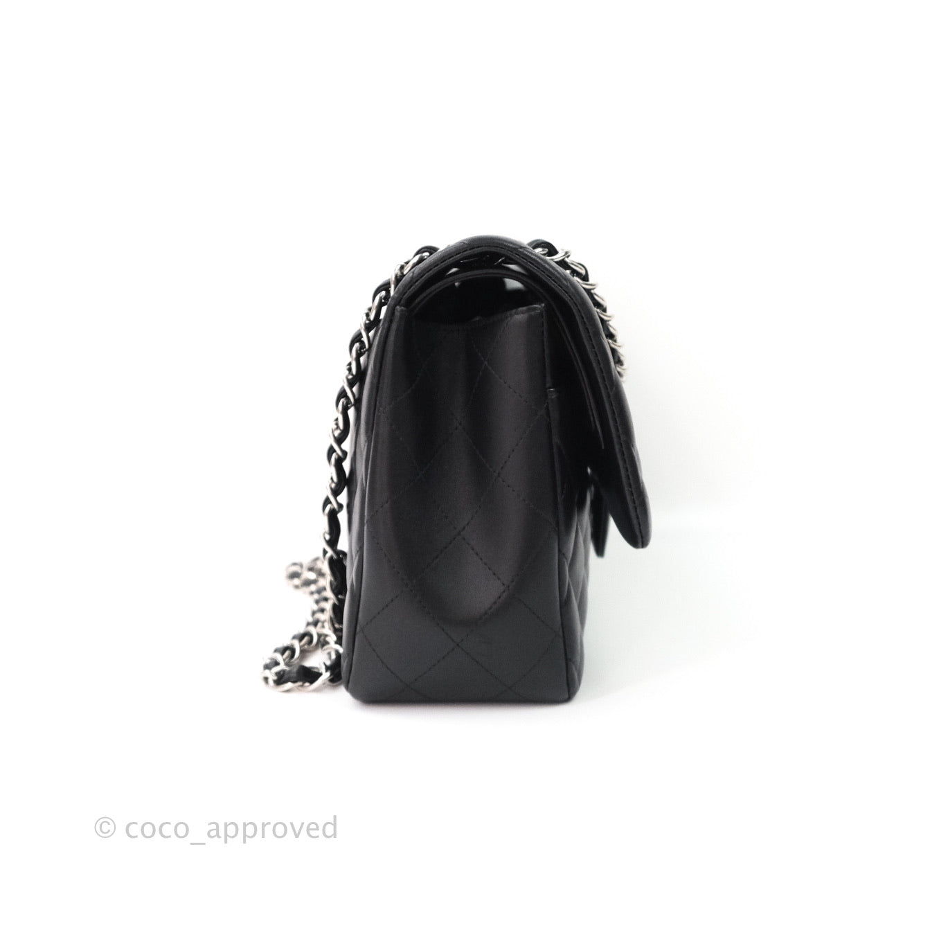 Chanel Jumbo Double Flap Black Lambskin Silver Hardware⁣⁣