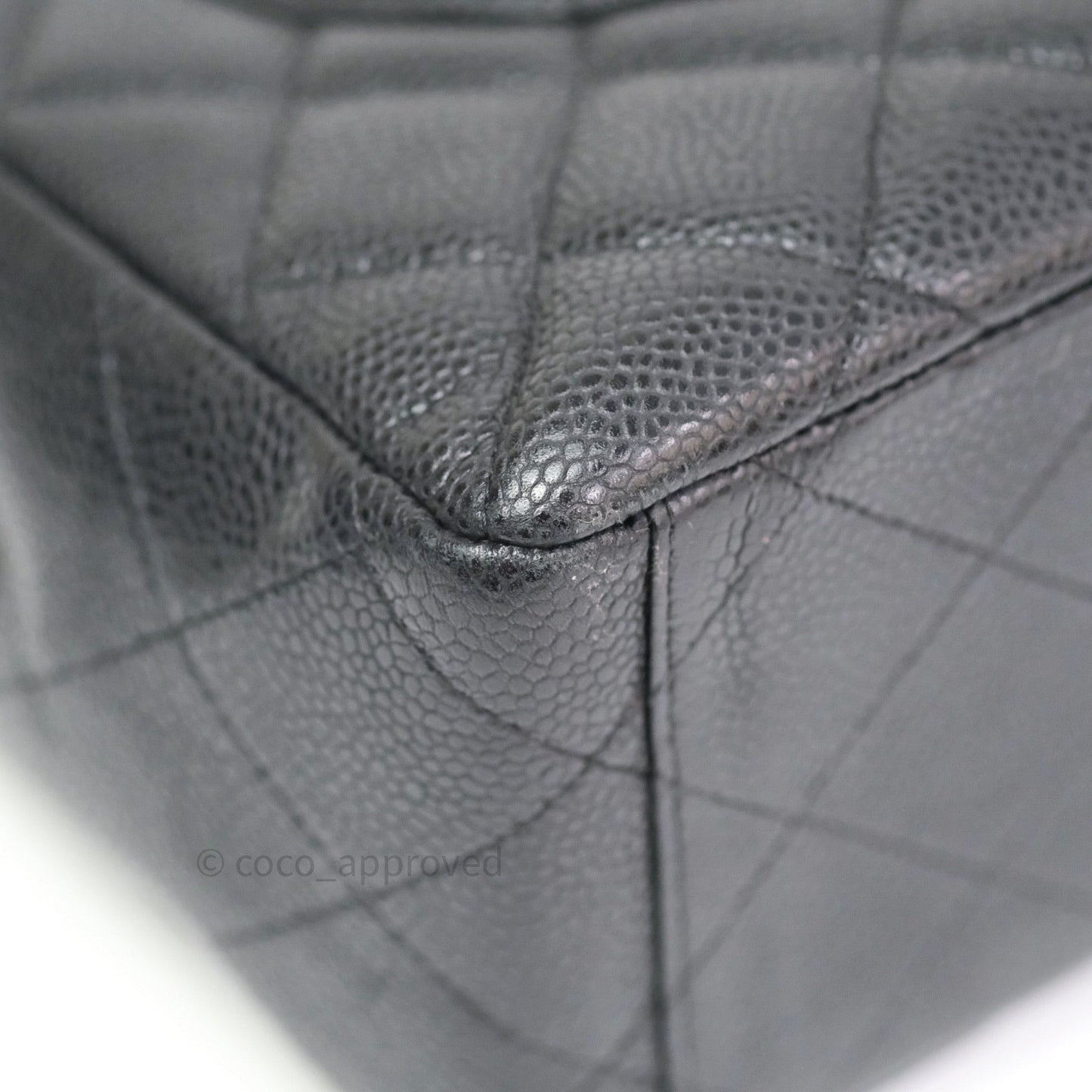 Chanel Classic Maxi Single Flap Quilted Black Caviar Silver Hardware