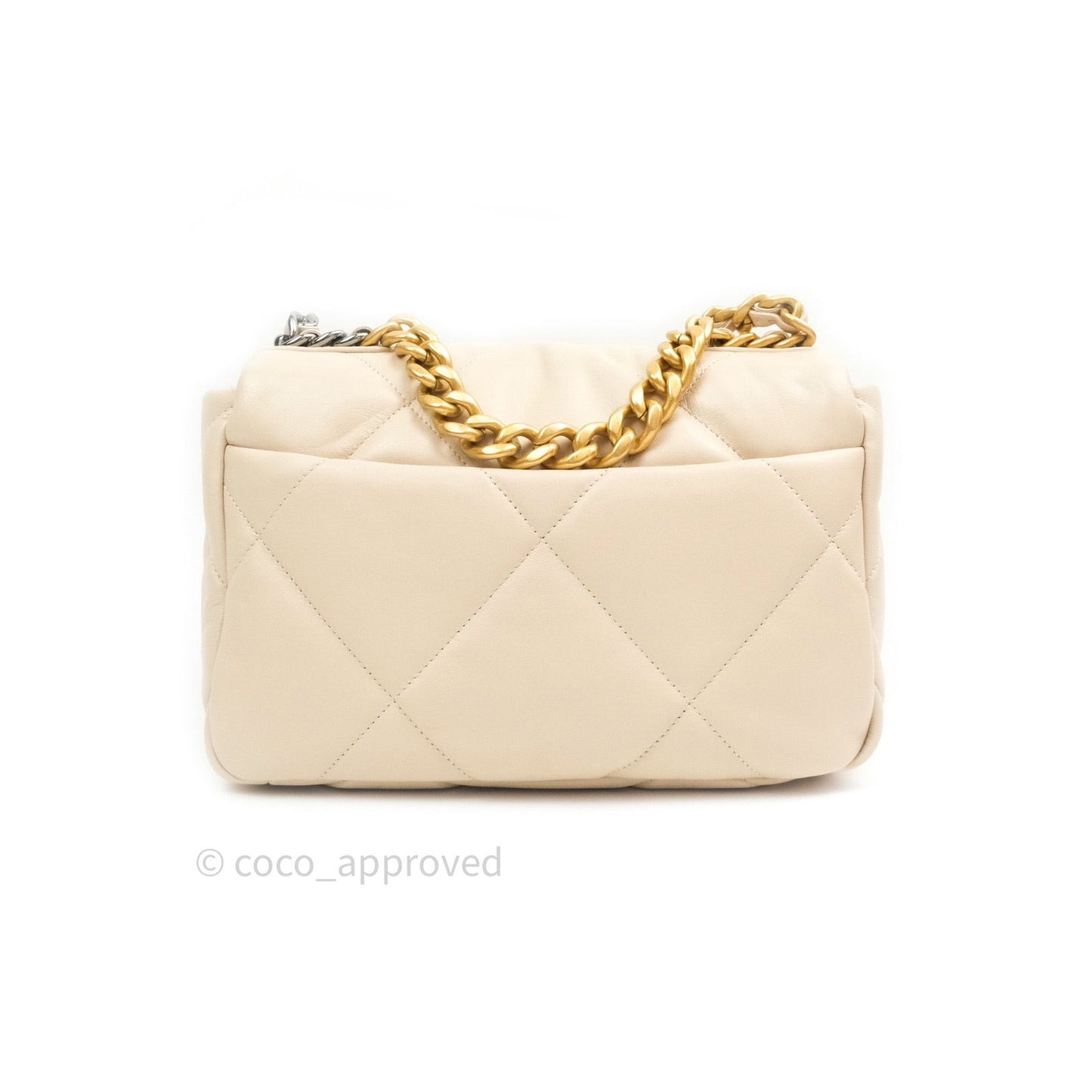 Chanel 19 Small Beige Goatskin Mixed Hardware 20B