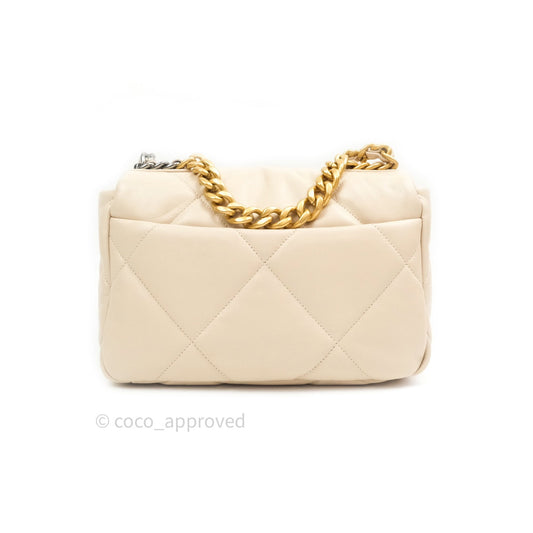 Chanel 19 Small Beige Goatskin Mixed Hardware 20B