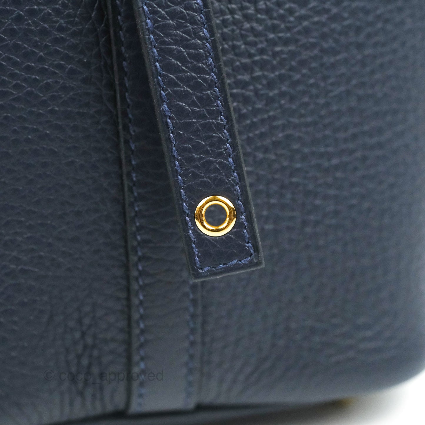 Hermès Picotin 18 PM Bleu Nuit Clemence Gold Hardware
