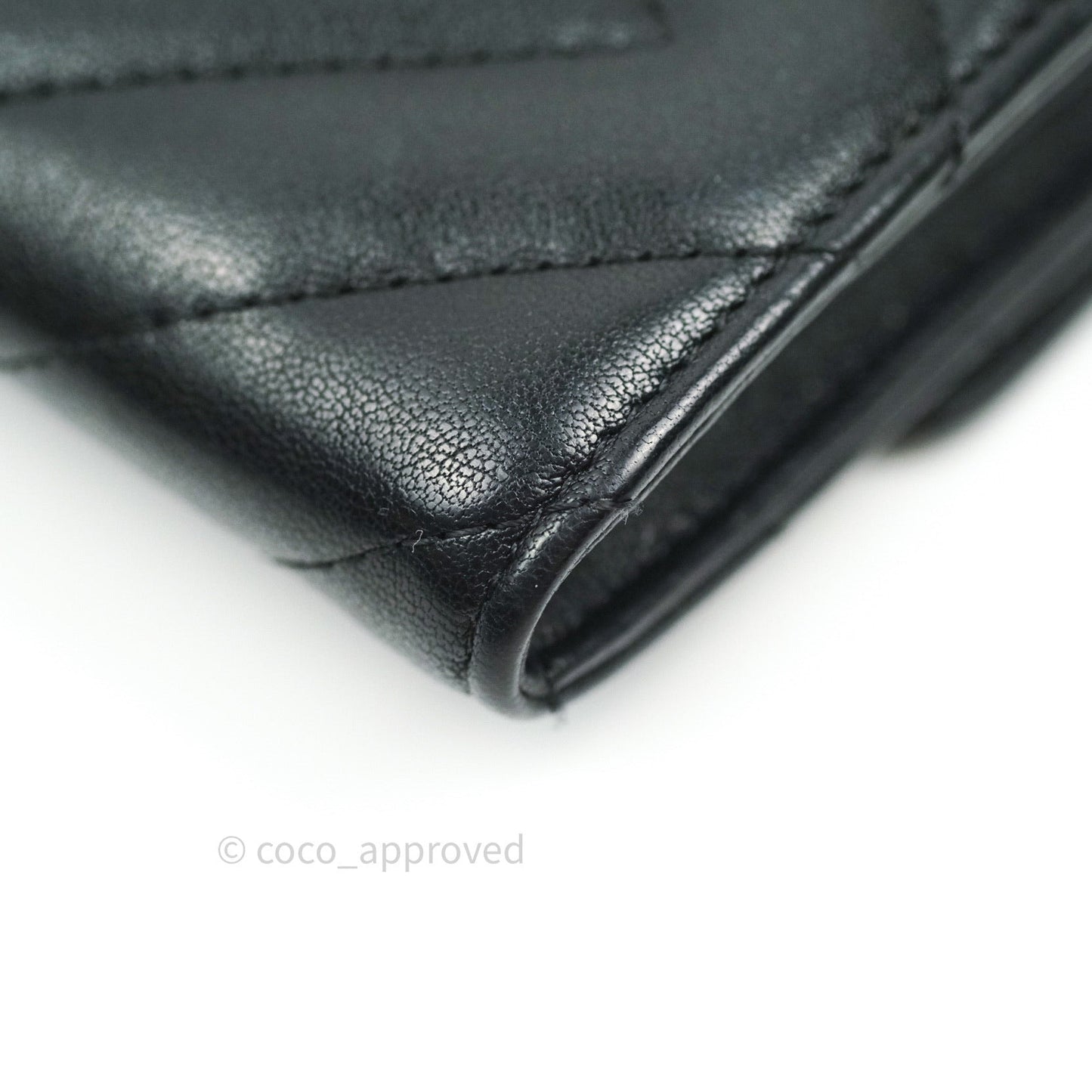 Chanel Chevron Sheepskin Reissue Large Flap Wallet So Black
