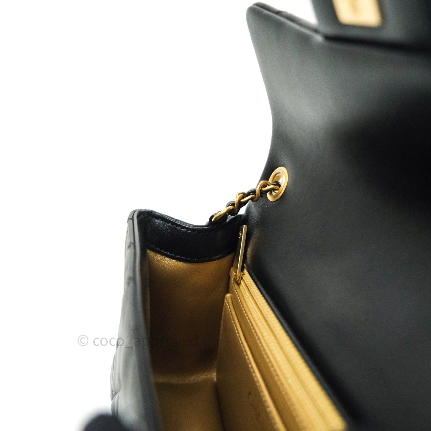 Chanel Mini Rectangular Pearl Crush Quilted Black Lambskin Gold Hardware