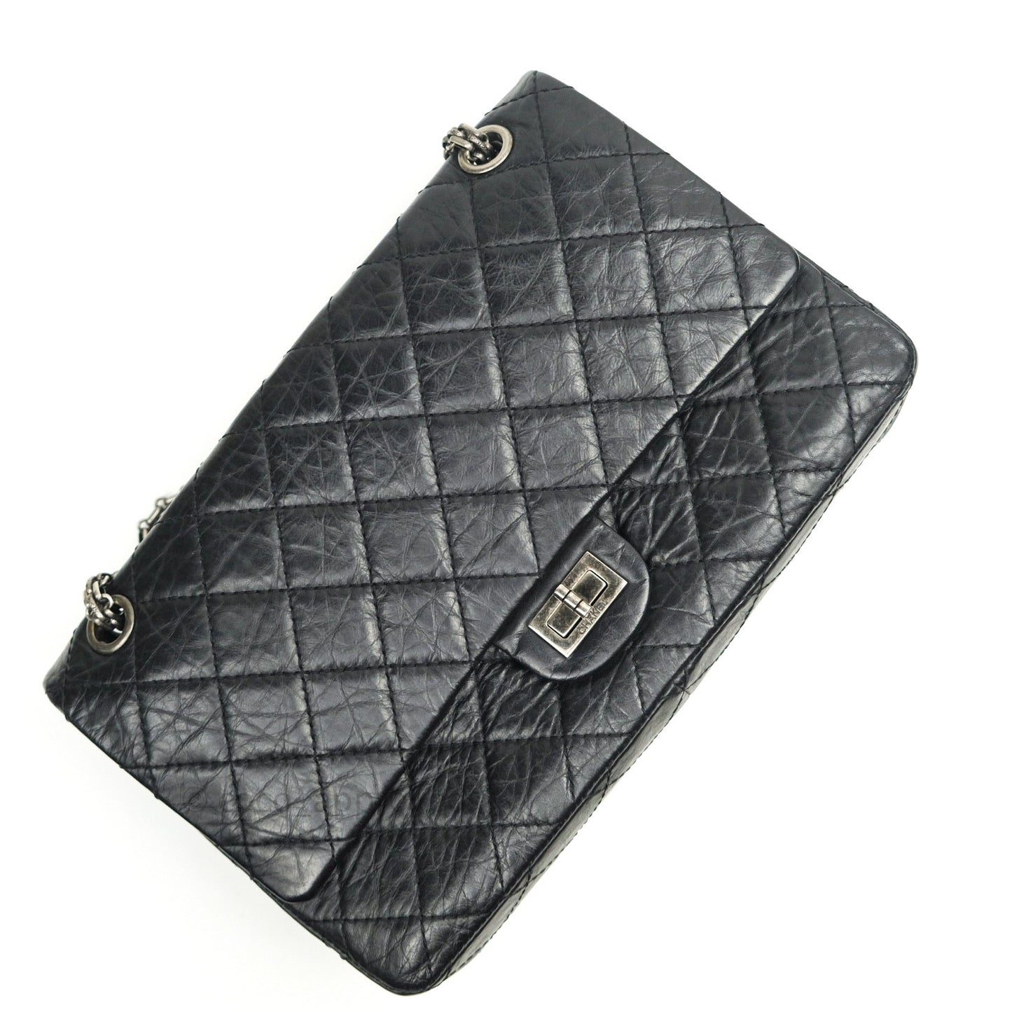 Chanel Reissue Quilted Aged Calfskin Black Ruthenium Hardware 226