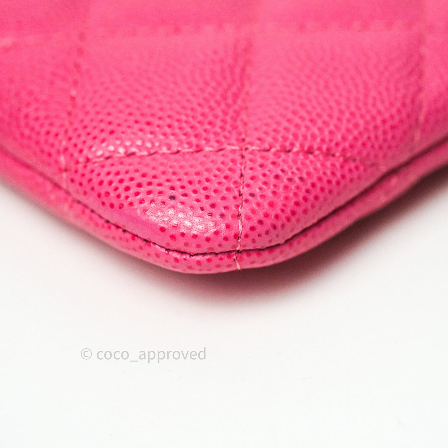 Chanel Quilted Mini O Case Pink Caviar Gold Hardware