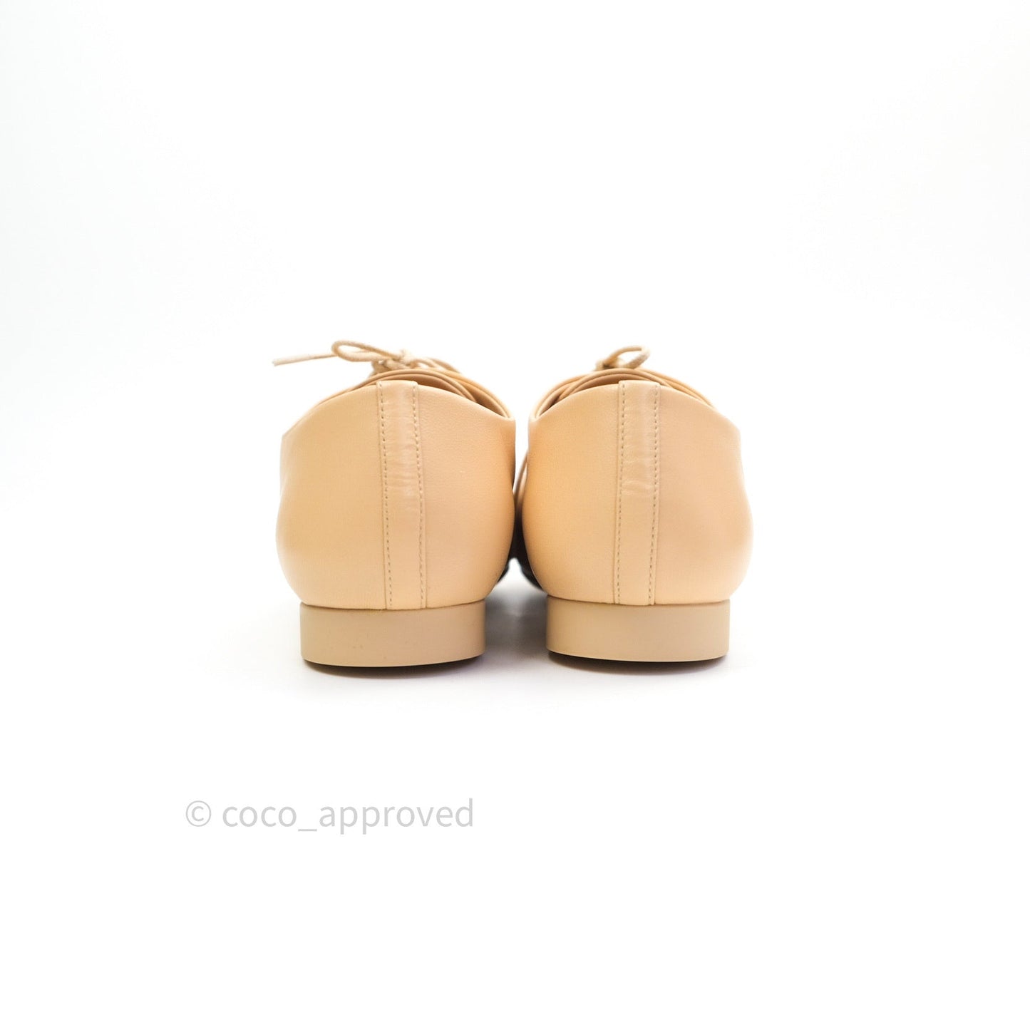 Chanel Beige Black Lambskin Pointy Shoes