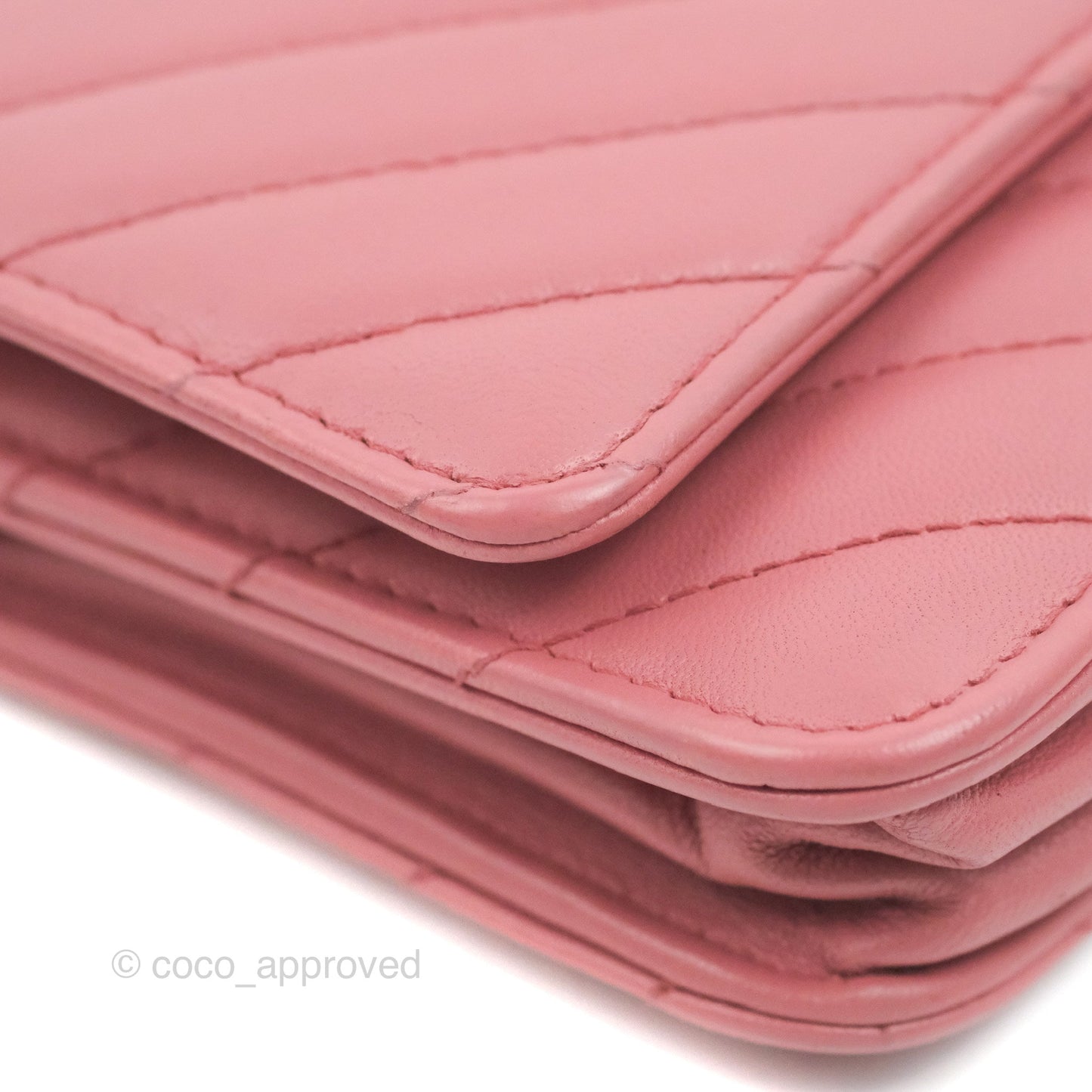 Chanel Trendy CC Chevron WOC Dark Pink Lambskin Gold Hardware