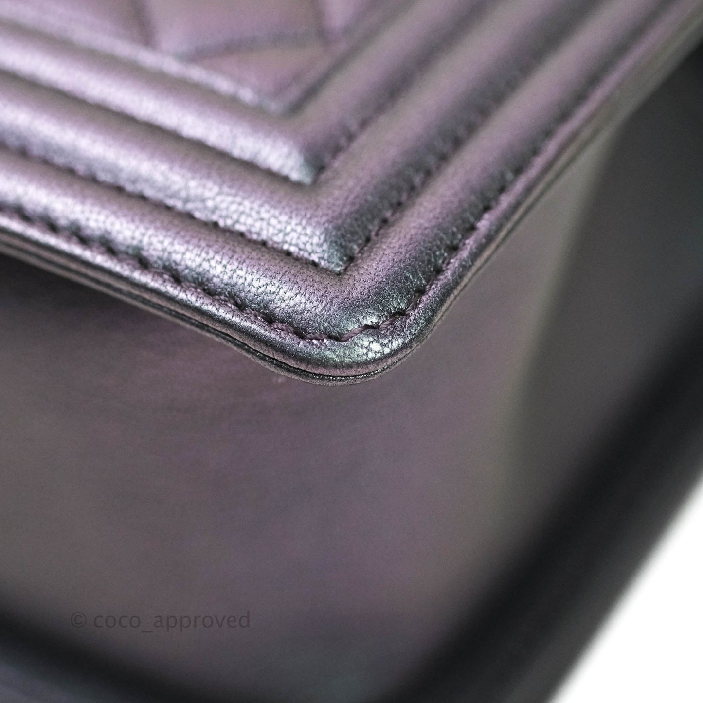 Chanel Purple Mermaid Iridescent Medium Calfskin Boy Bag