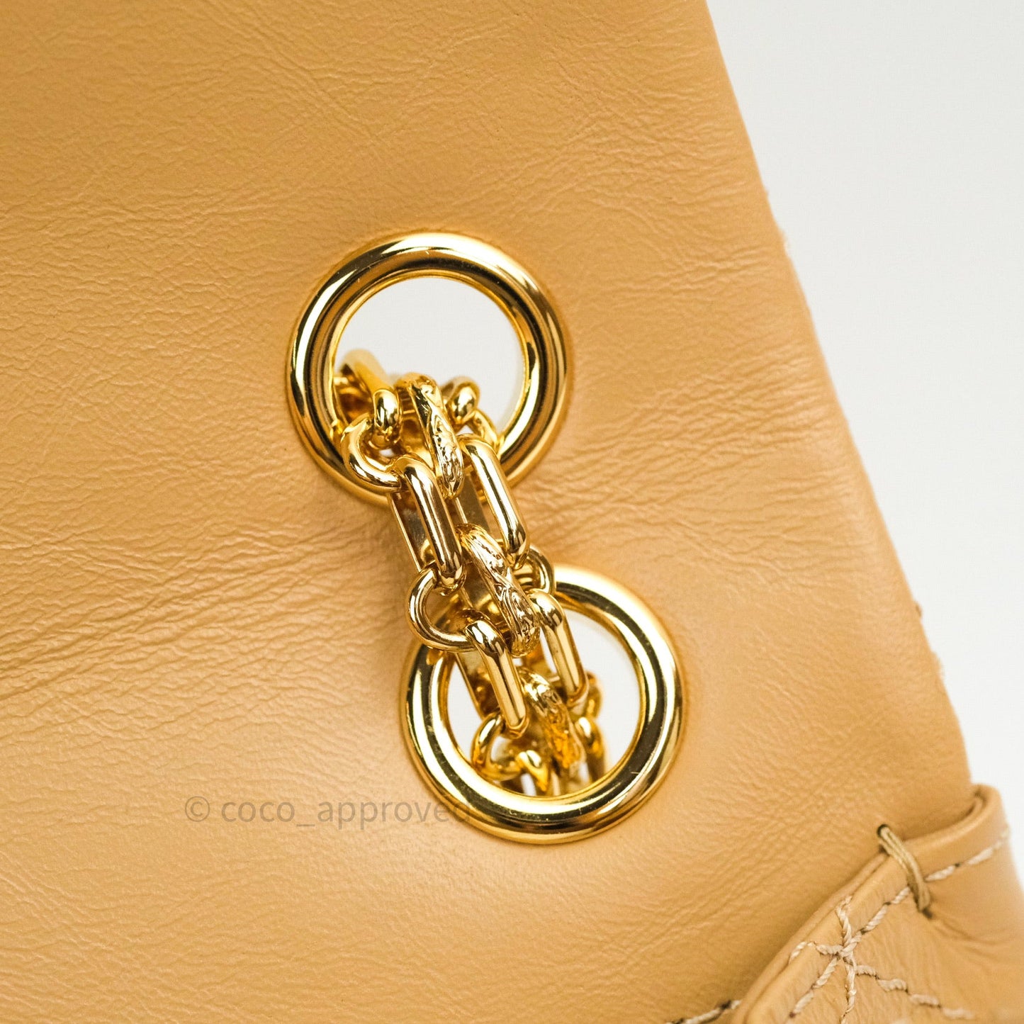 Chanel Mini Reissue 224 Beige Aged Calfskin Gold Hardware