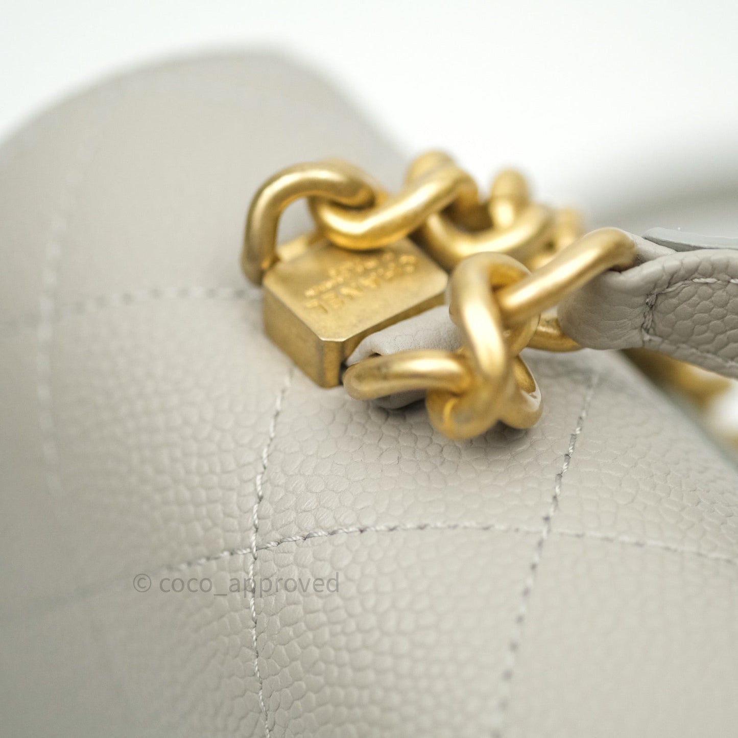 Chanel Chic Affinity Small Grained Calfskin Grey Gold Hardware