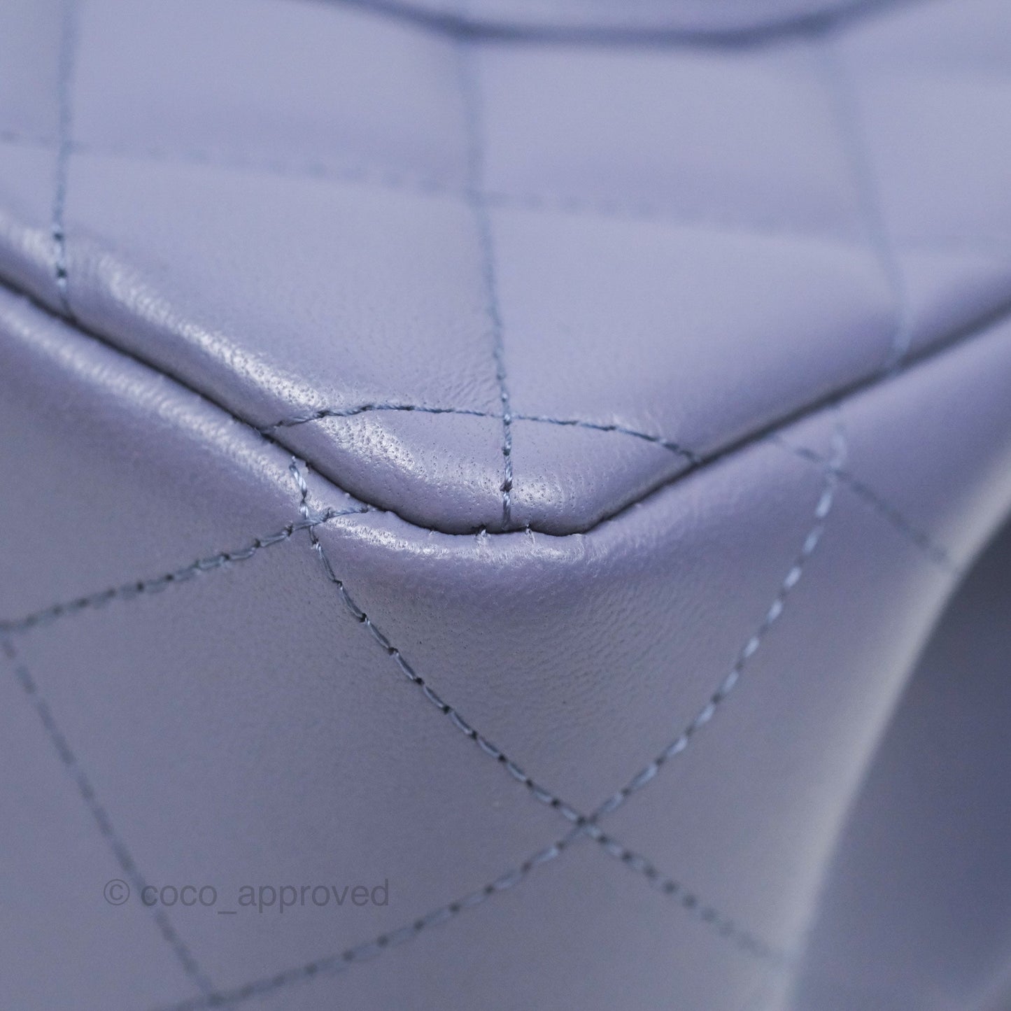 Chanel Jumbo Double Flap Lavender Blue Lambskin Silver Hardware⁣⁣