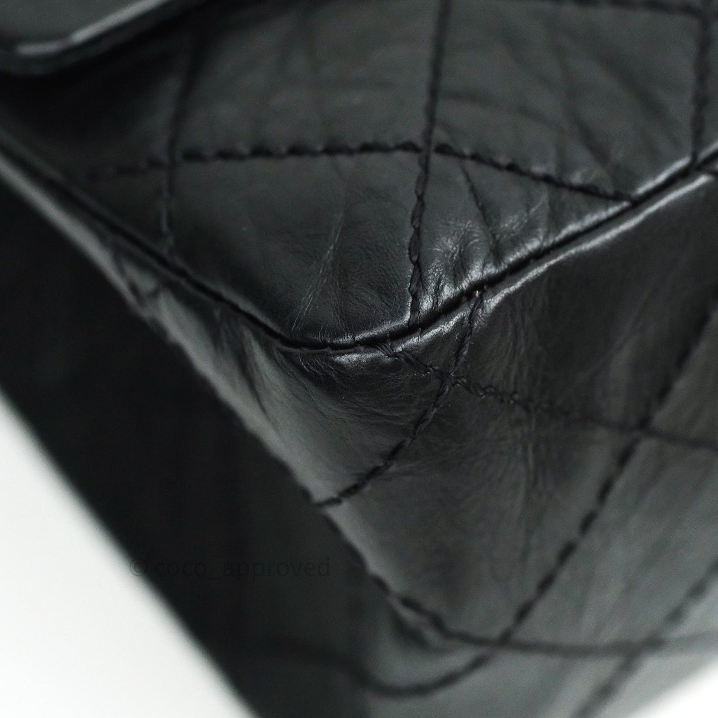 Chanel Reissue Quilted Aged Calfskin Black Gold Hardware 226