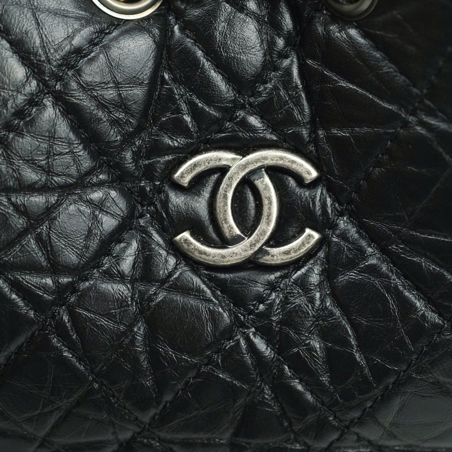 Chanel Small Gabrielle Backpack Black Aged Calfskin