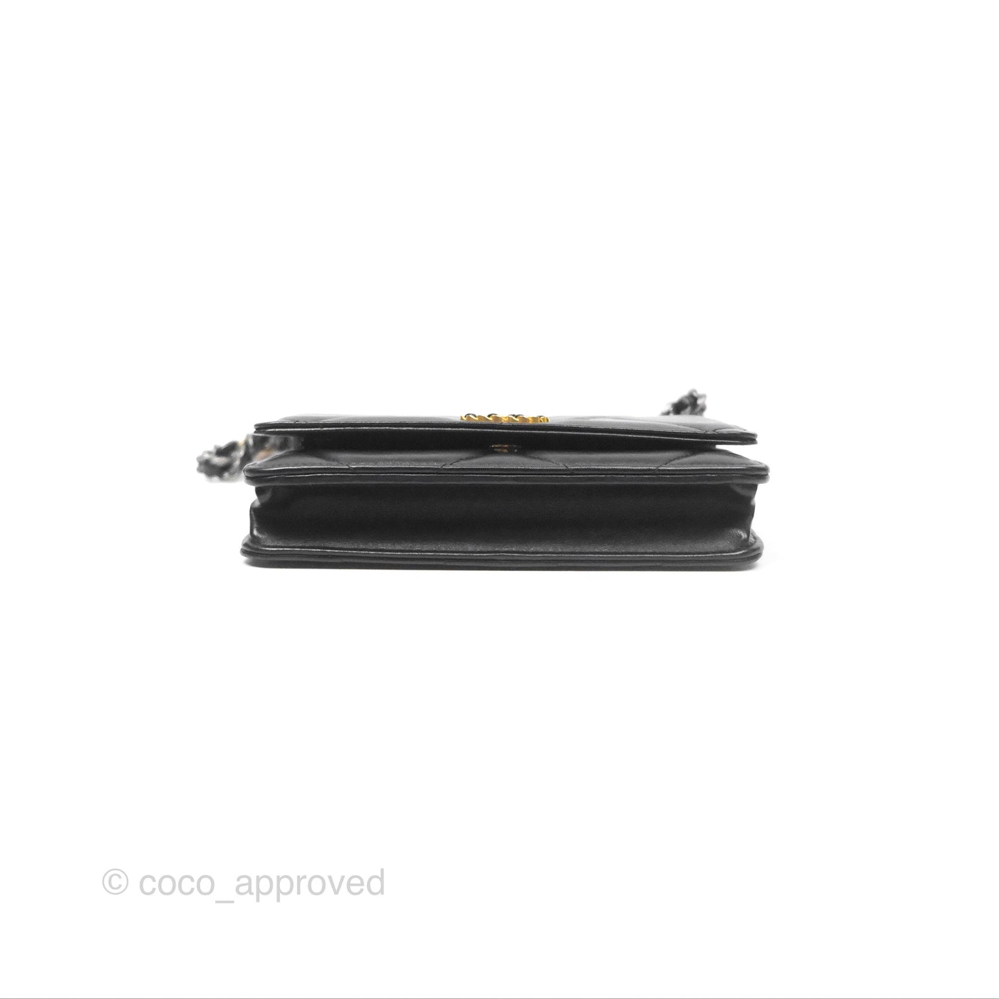 Chanel 19 Wallet on Chain WOC Black Mixed Hardware
