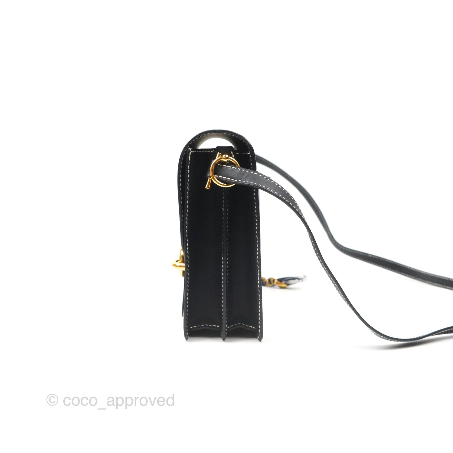 Hermès Roulis 23 Noir 89 Sombrero Gold Hardware