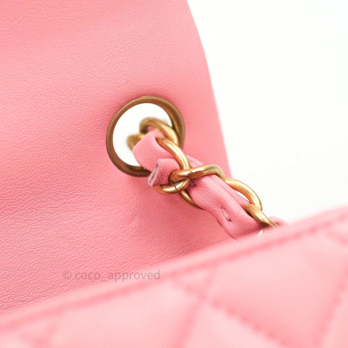 Chanel Mini Square Pink Lambskin Gold Hardware