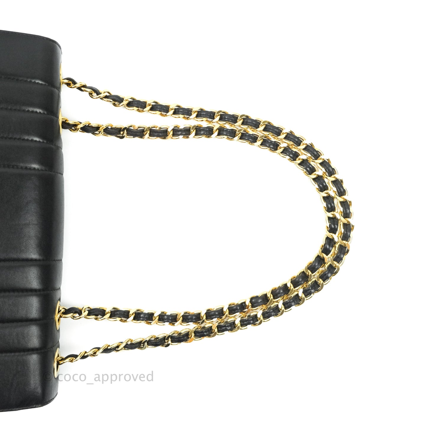 Chanel Vintage CC Chain Flap Bag Vertical Quilt Lambskin Maxi Gold Hardware