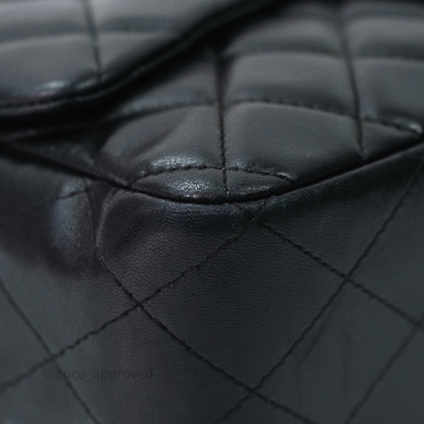 Chanel Jumbo Single Flap Black Lambskin Silver Hardware⁣⁣