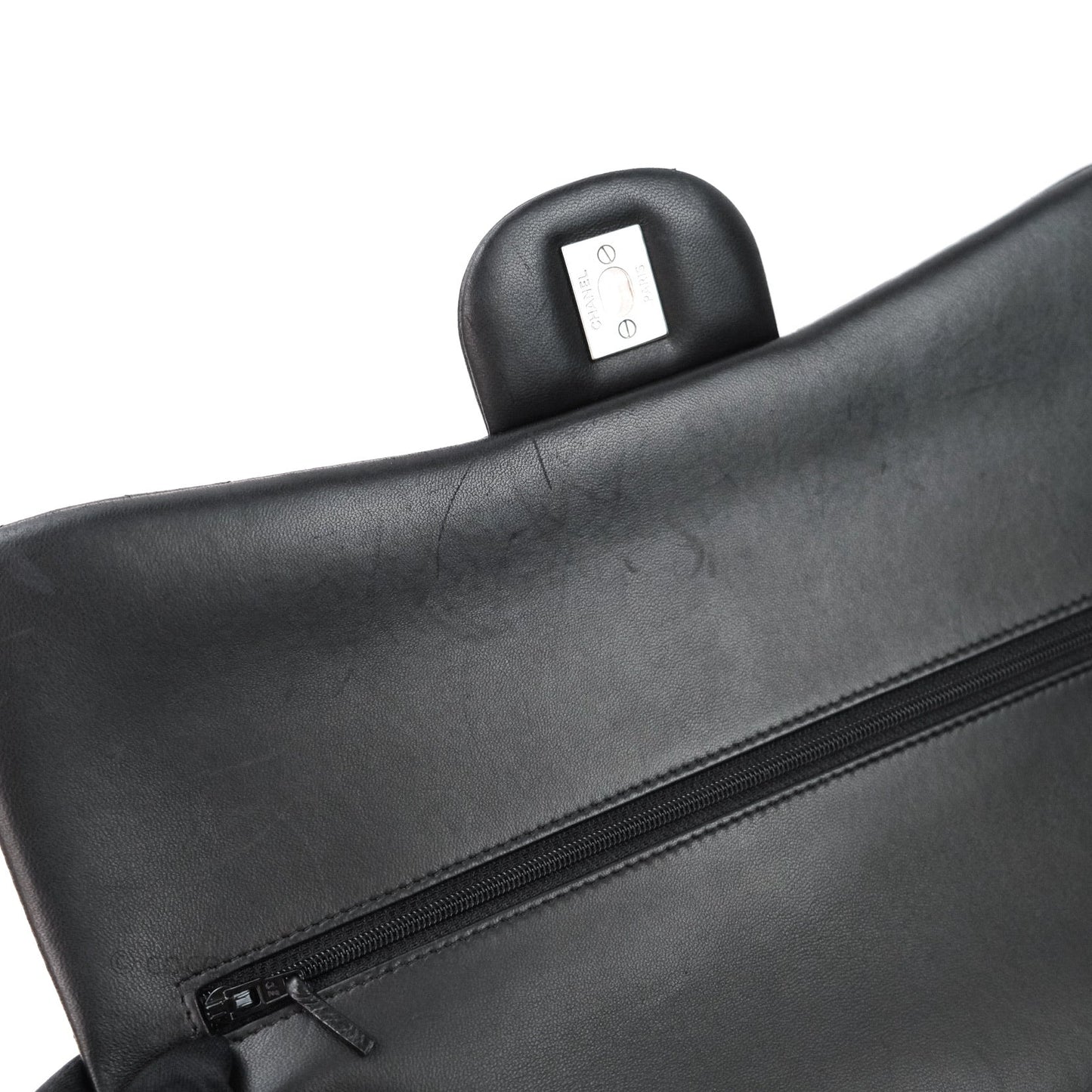 Chanel Jumbo Double Flap Black Lambskin Silver Hardware⁣⁣