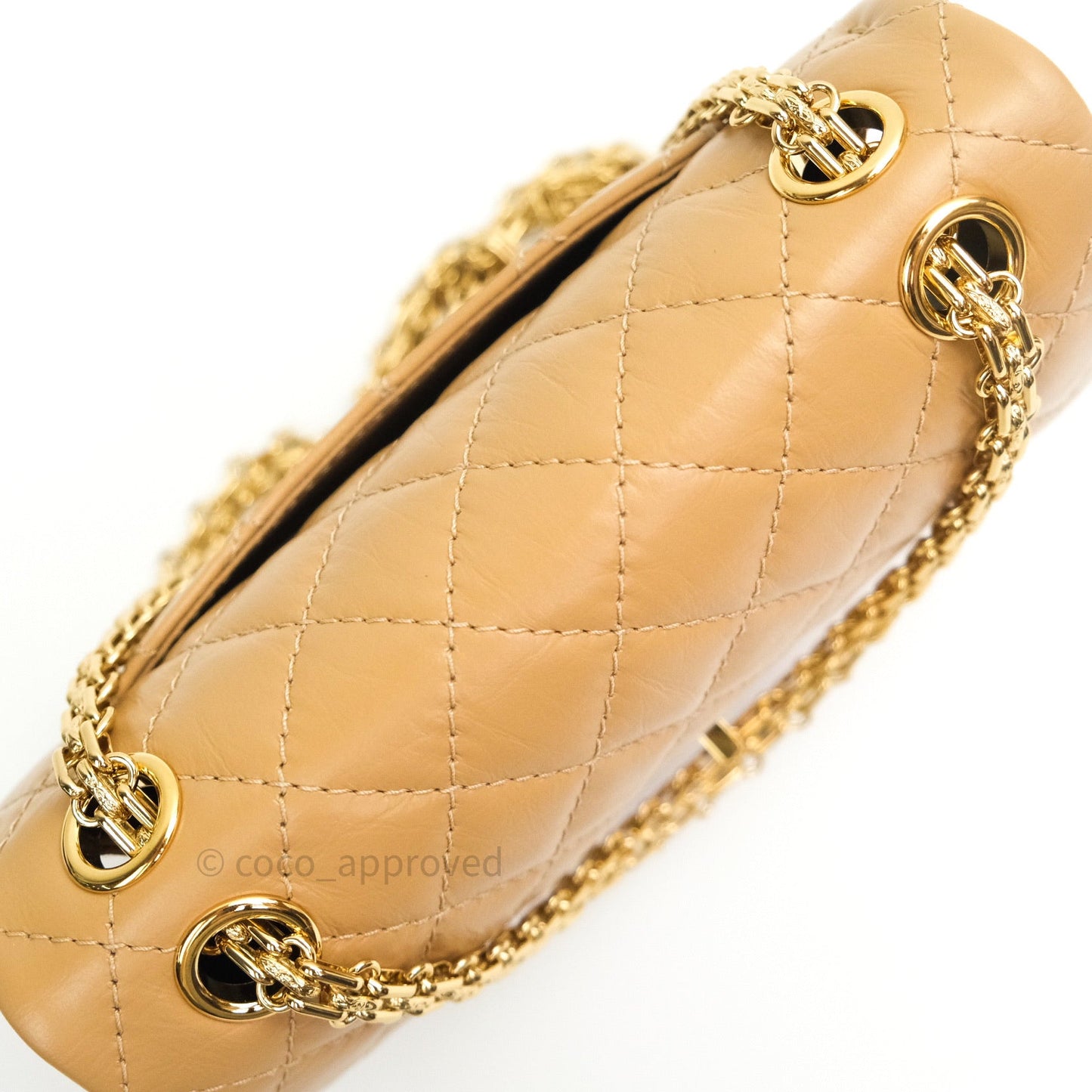 Chanel Mini Reissue 224 Beige Aged Calfskin Gold Hardware